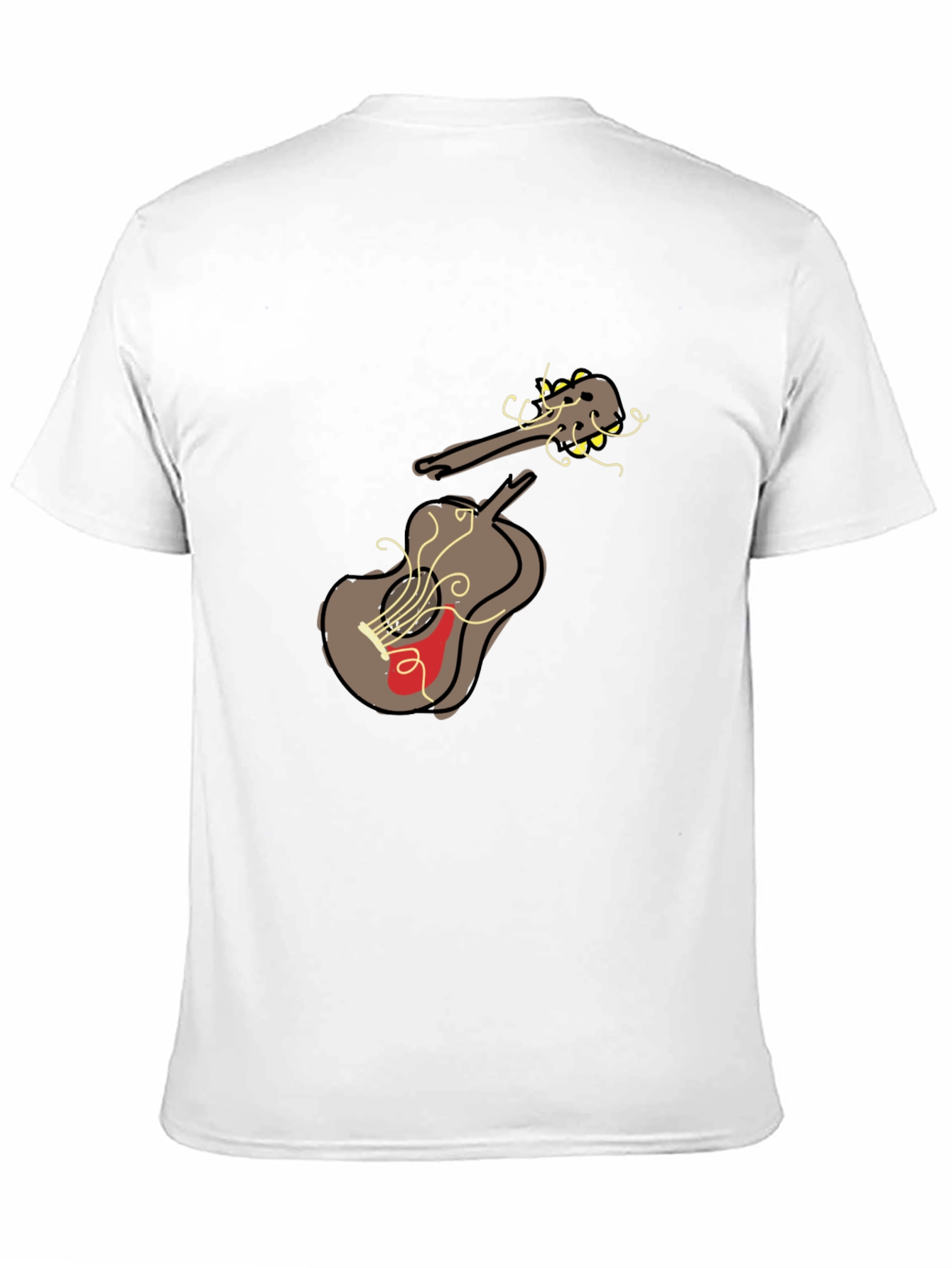 Abstract Guitar Graphic Tee - Unisex Black T-Shirt