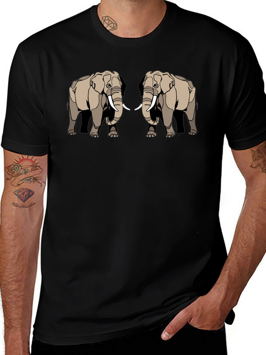 Elephant Graphic Tee - Stylish Black T-Shirt