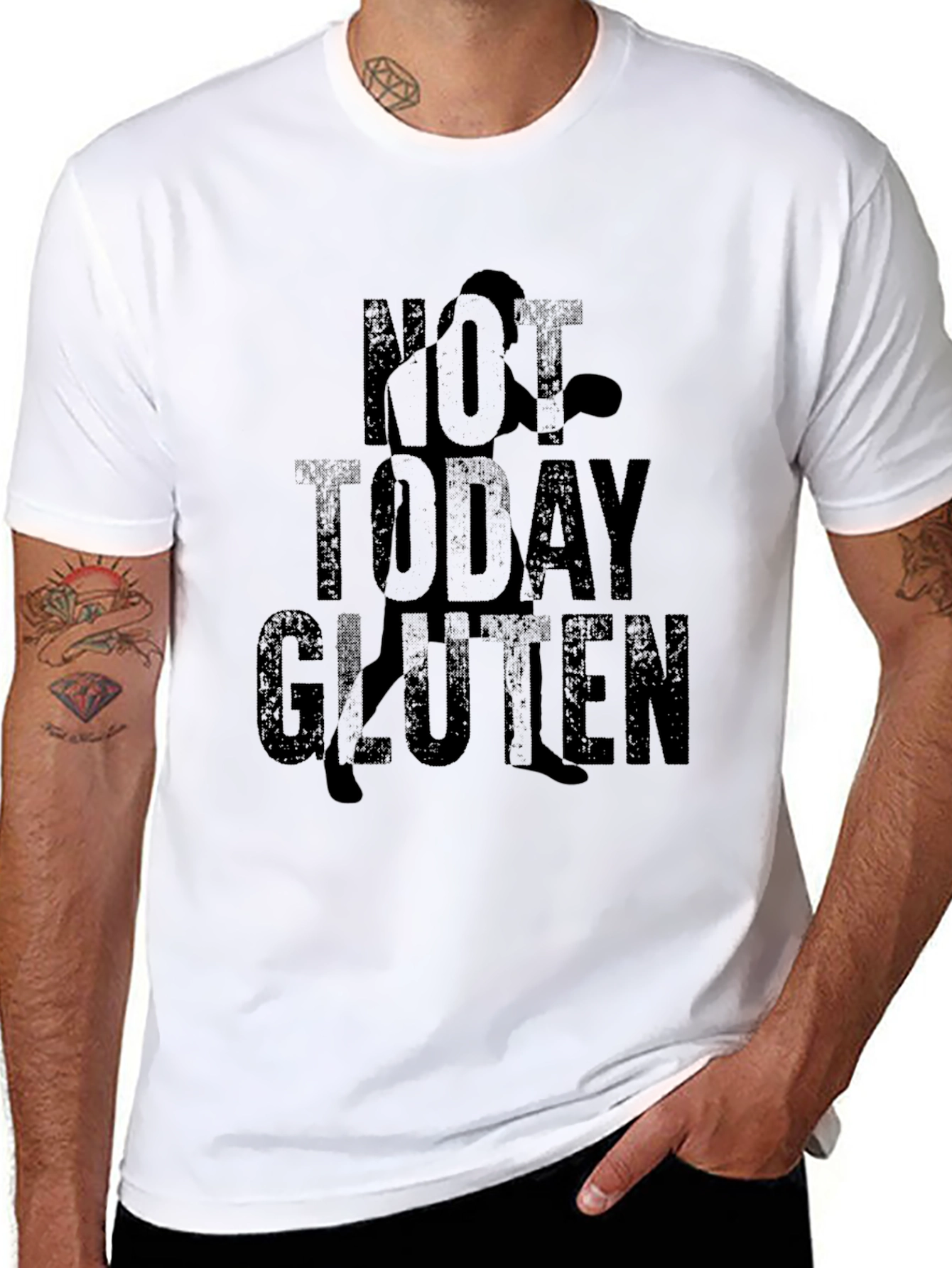 Not Today Gluten Black Graphic Tee Shirt