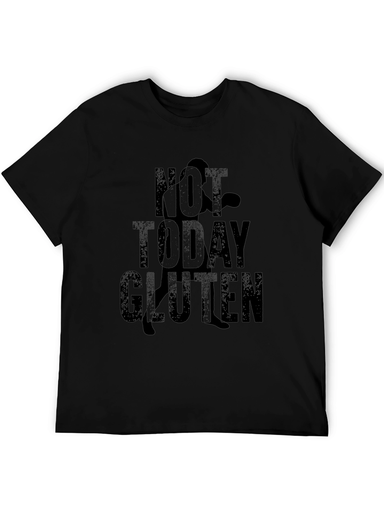 Not Today Gluten Black Graphic Tee Shirt