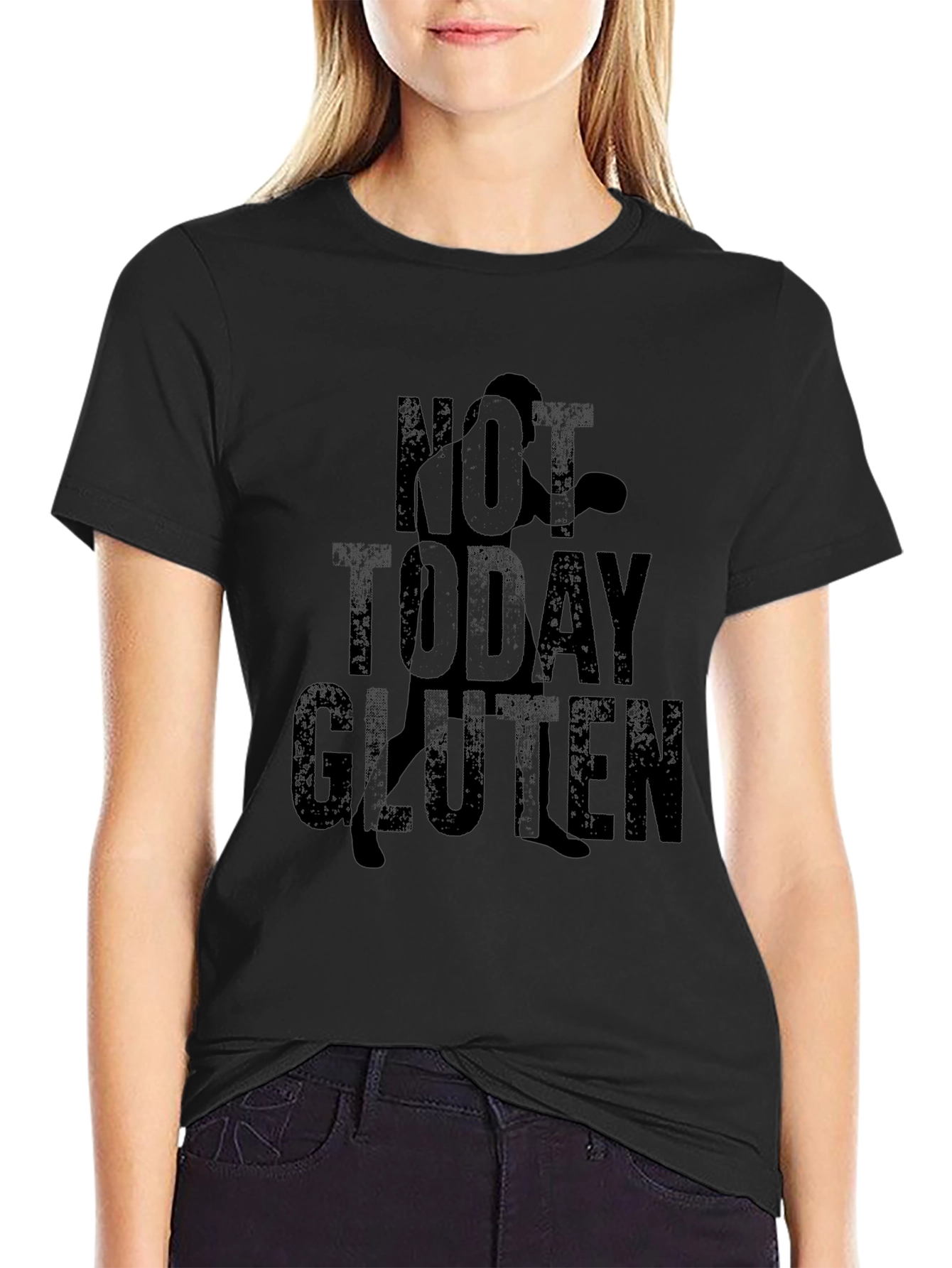 Not Today Gluten Black Graphic Tee Shirt
