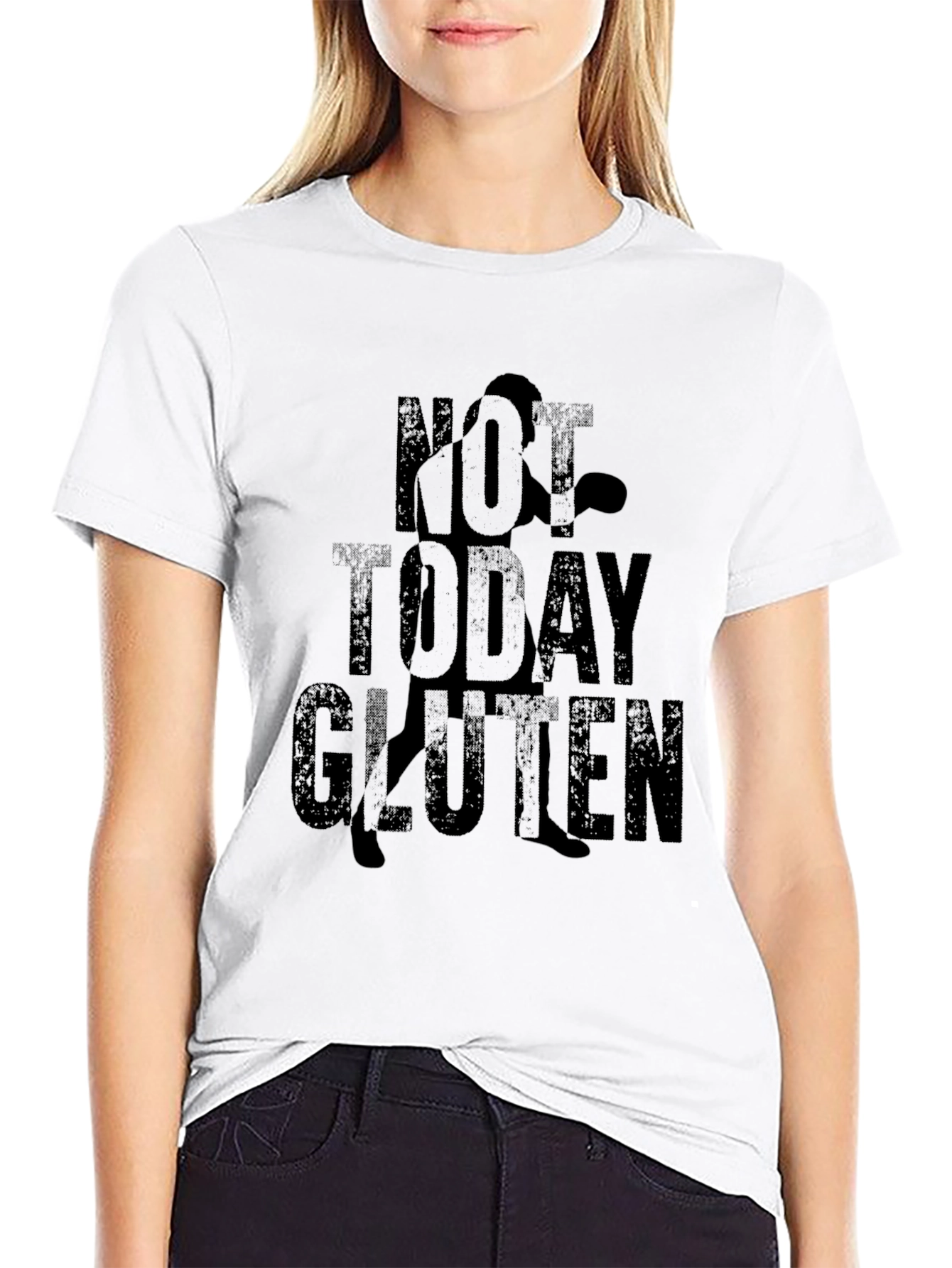 Not Today Gluten Black Graphic Tee Shirt