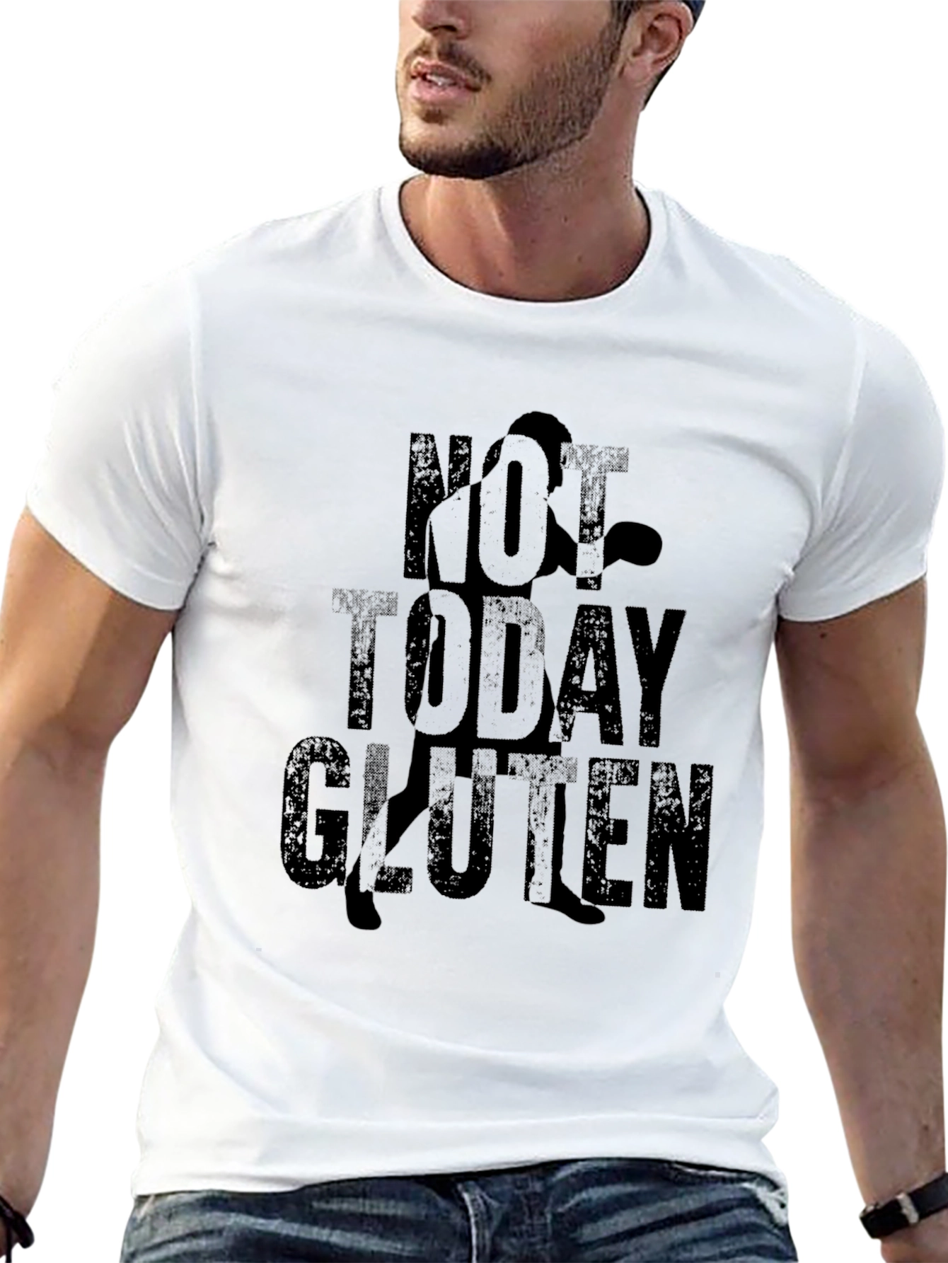 Not Today Gluten Black Graphic Tee Shirt