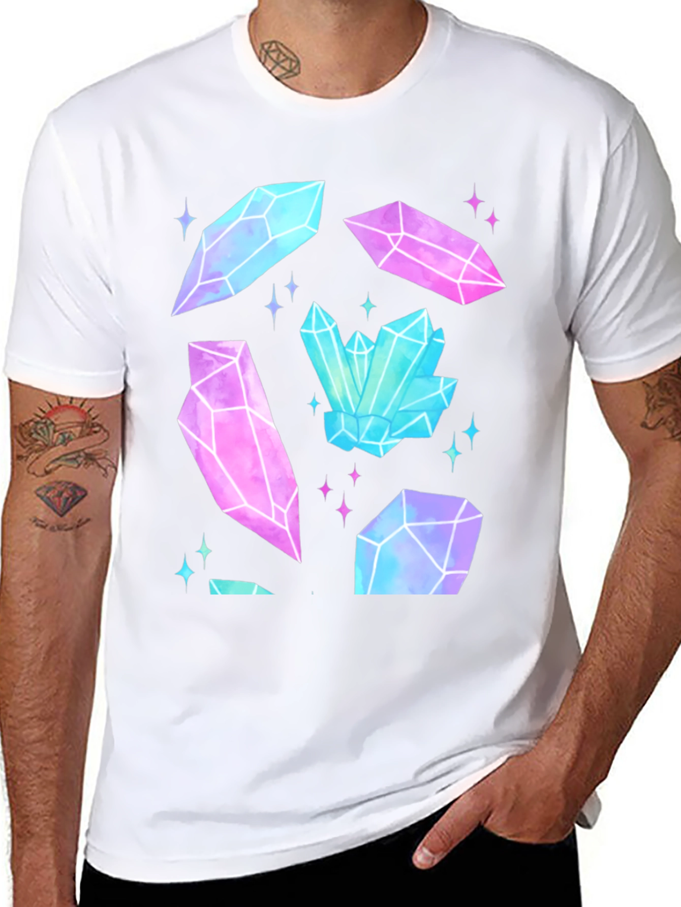 Crystal Gemstone Graphic Tee - Unisex