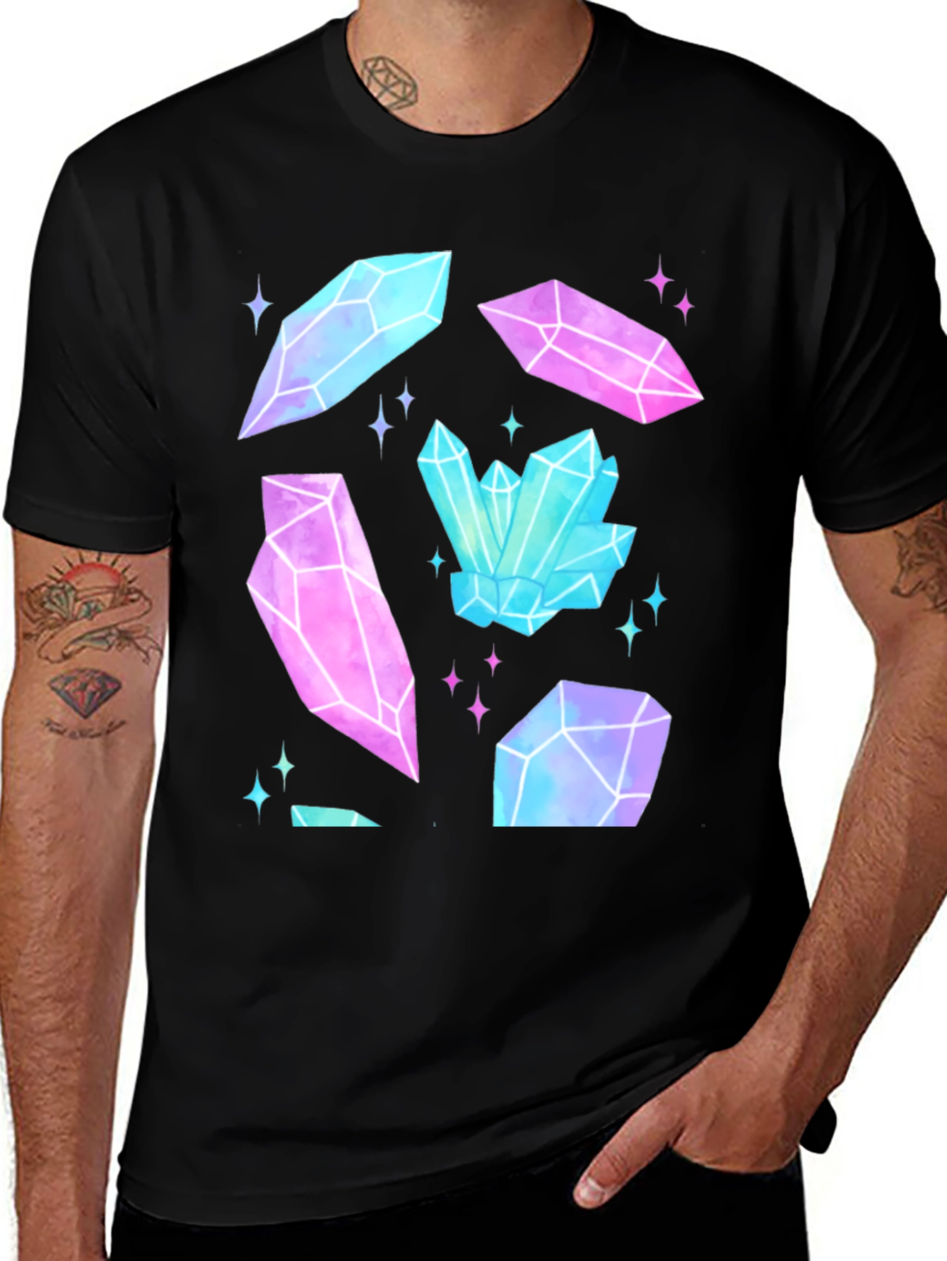 Crystal Gemstone Graphic Tee - Unisex