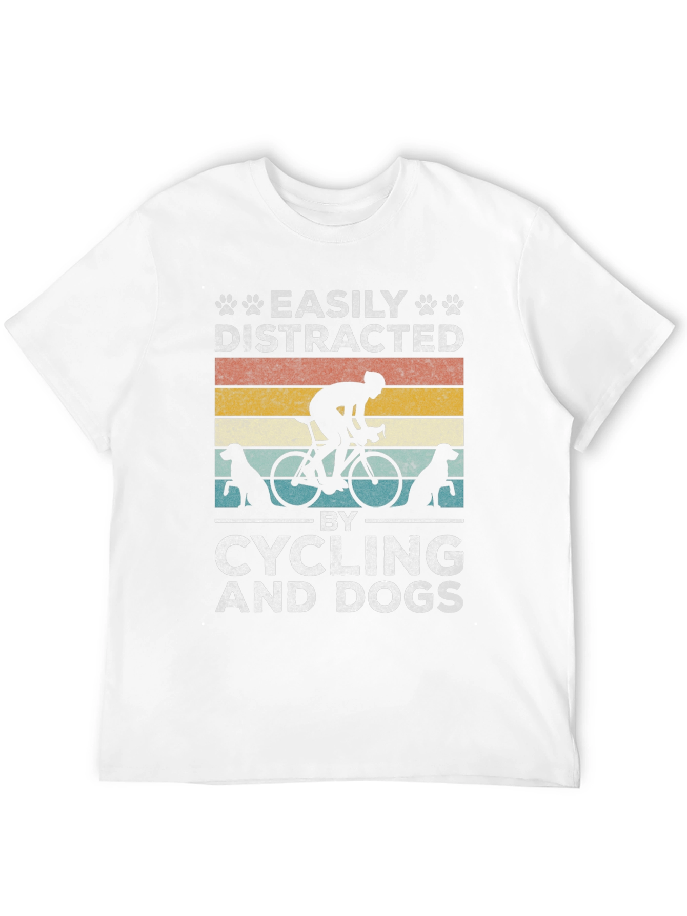 Easily Distracted by Cycling and Dogs T-Shirt