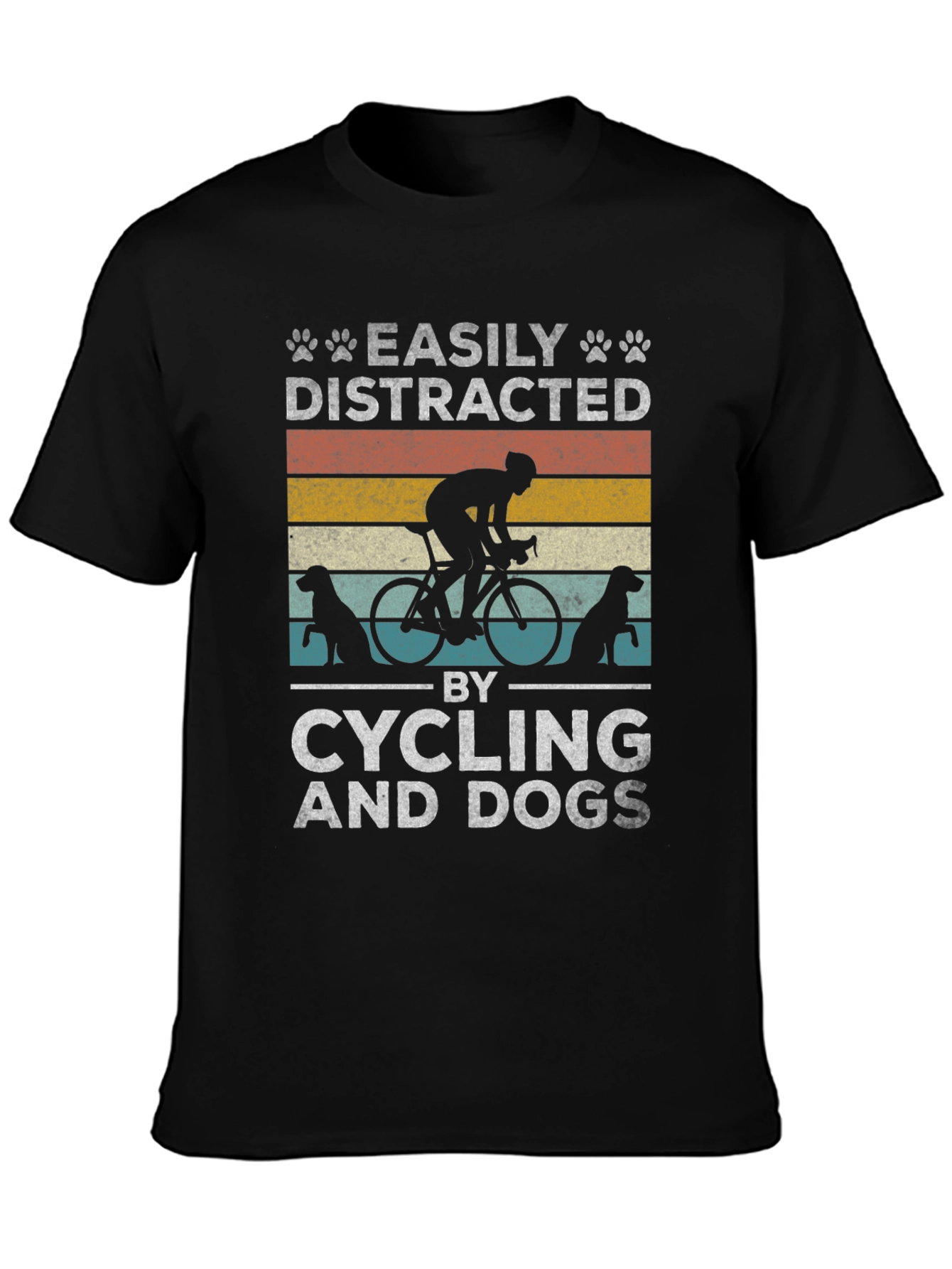 Easily Distracted by Cycling and Dogs T-Shirt