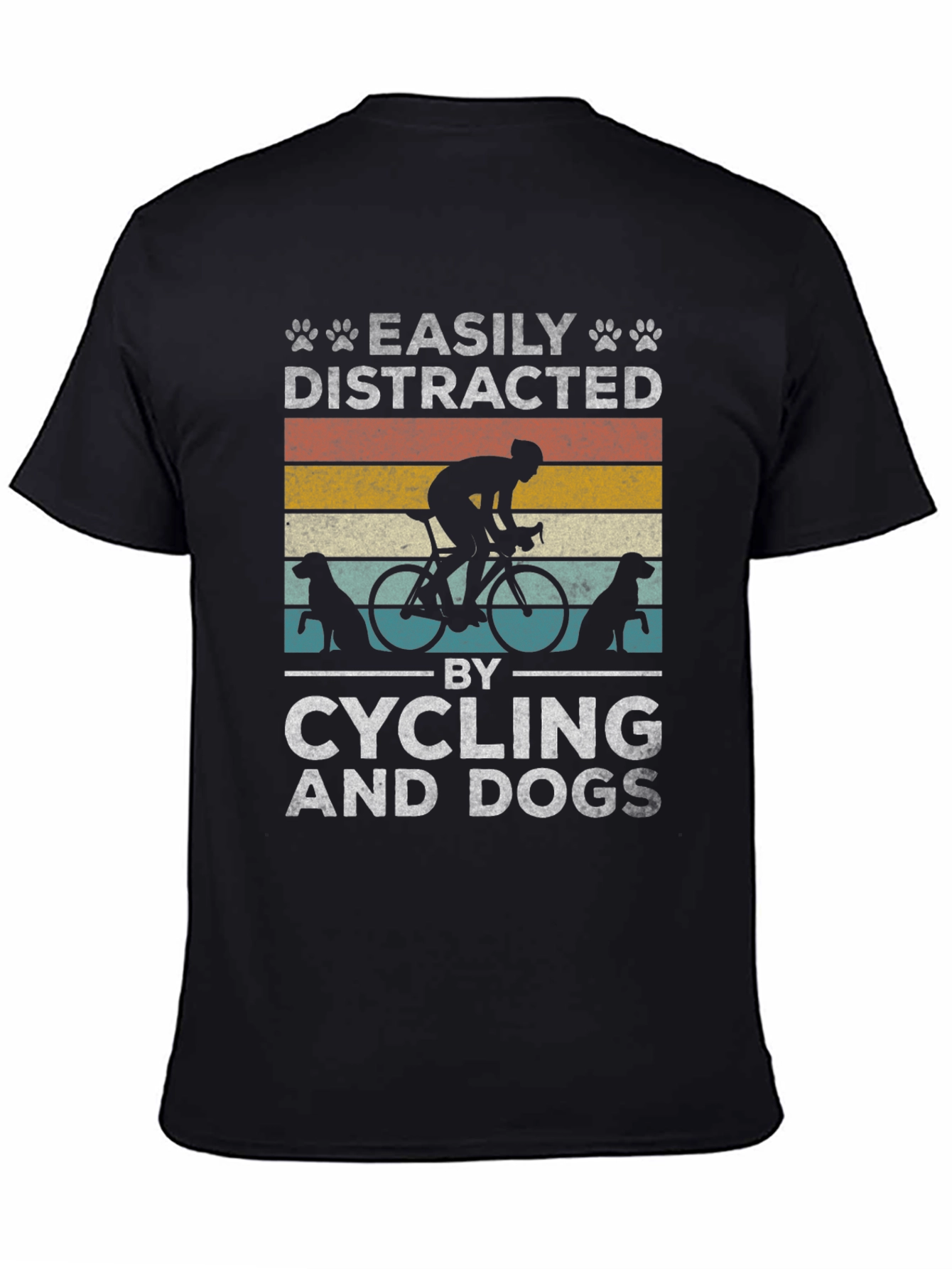 Easily Distracted by Cycling and Dogs T-Shirt