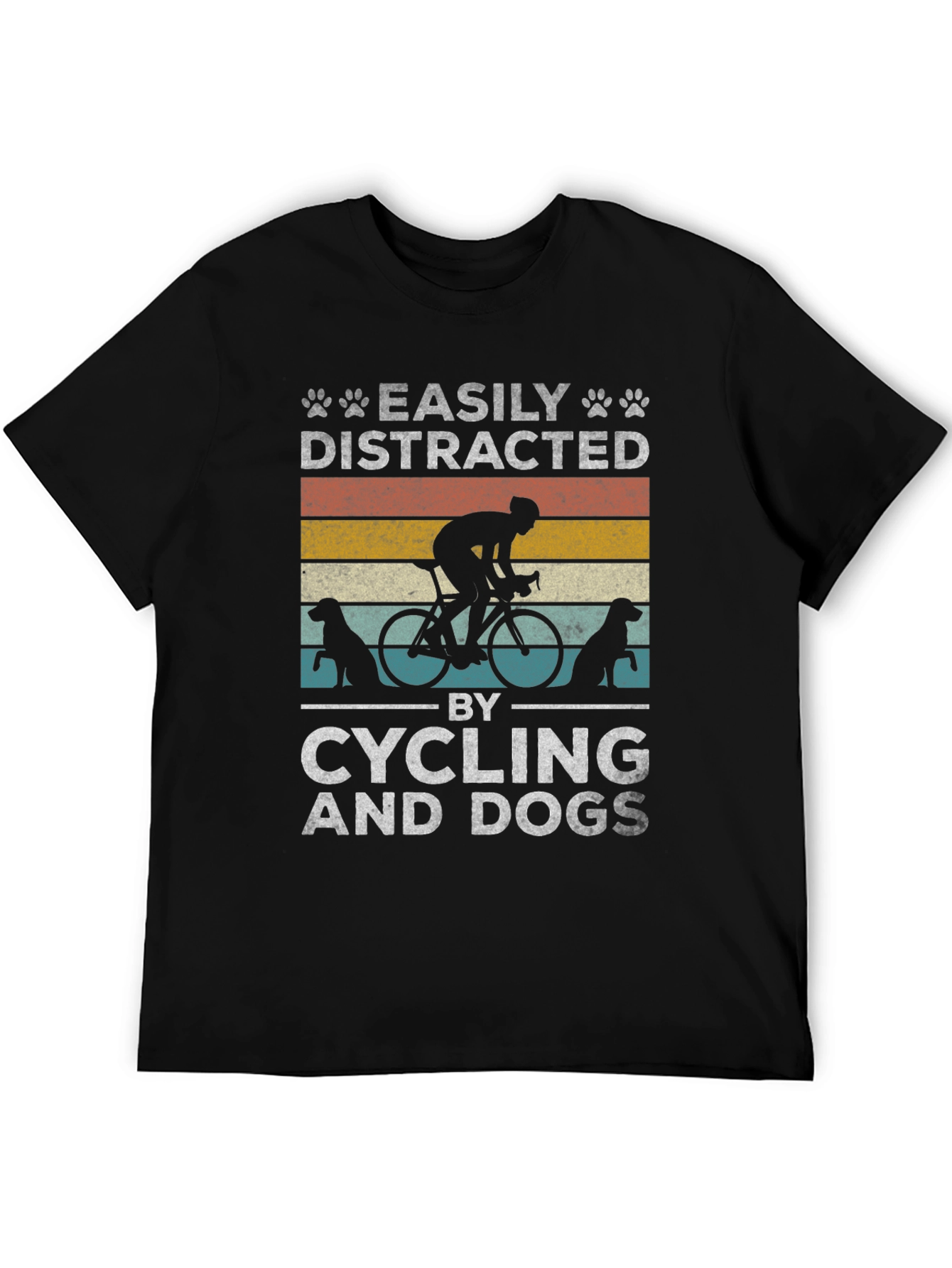 Easily Distracted by Cycling and Dogs T-Shirt