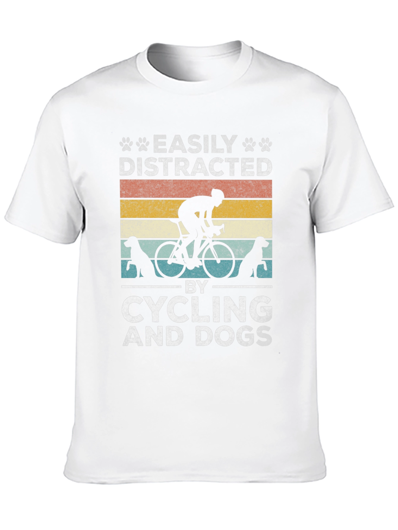Easily Distracted by Cycling and Dogs T-Shirt
