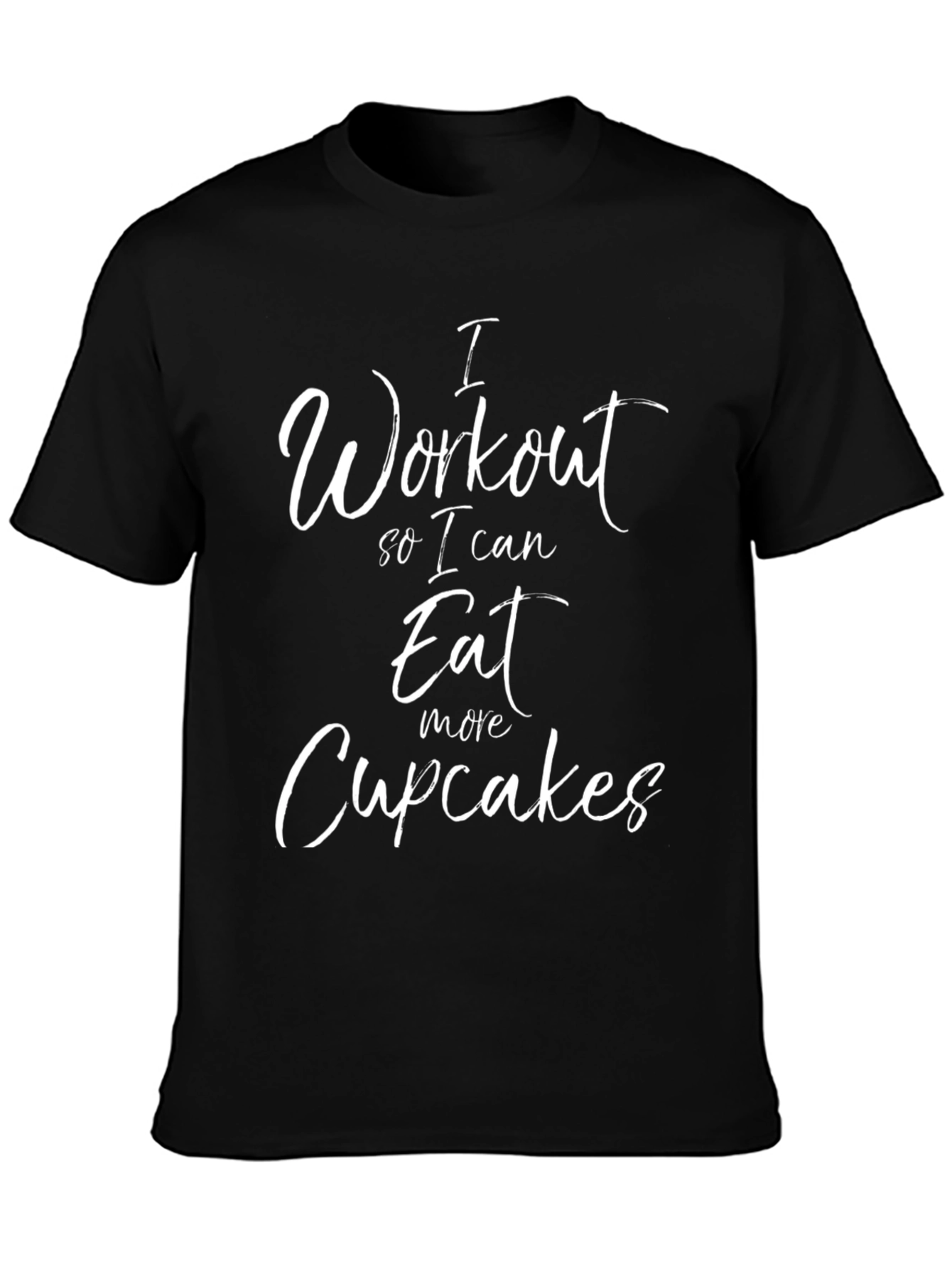 I Workout For Cupcakes Mens Black T-Shirt