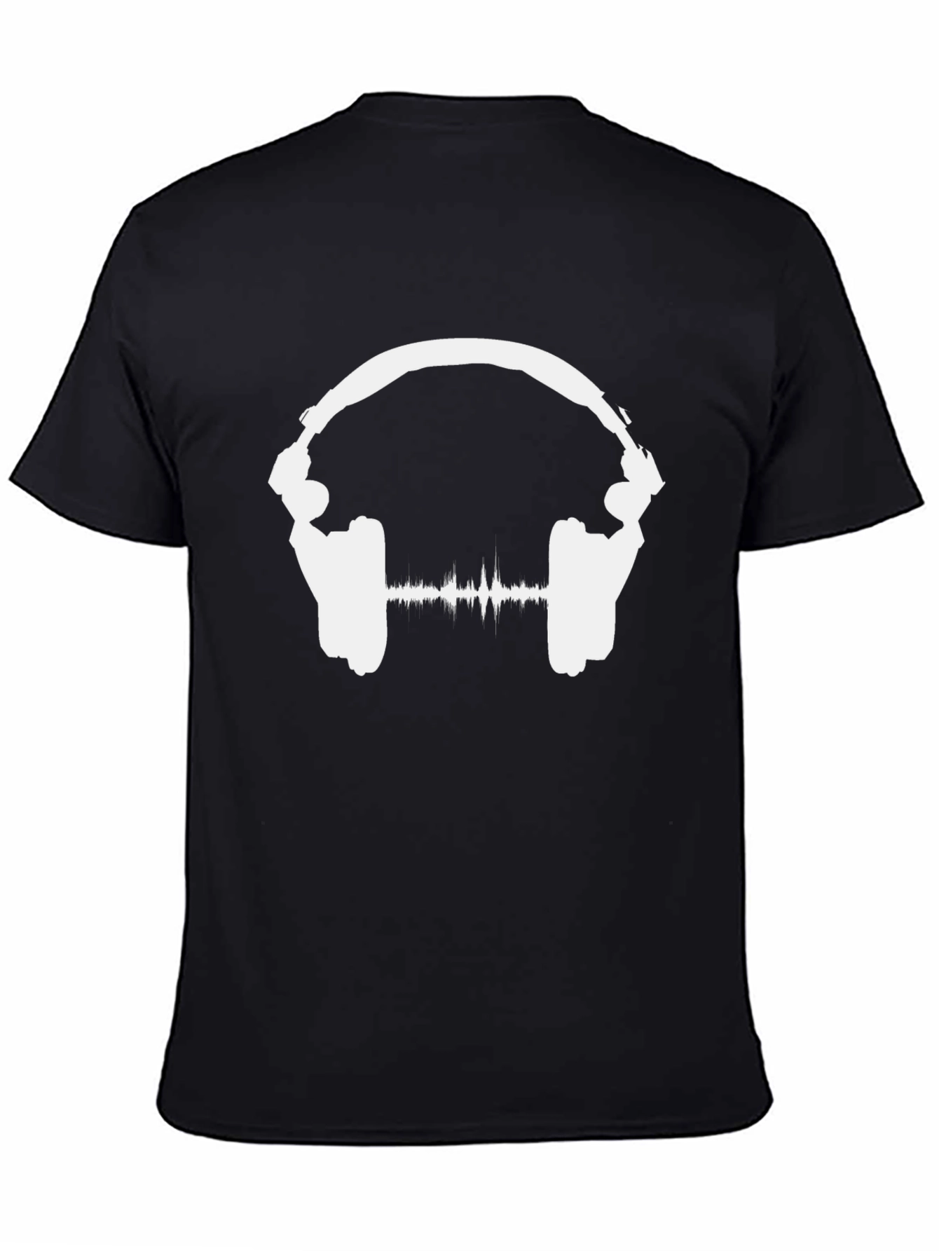 Headphones Graphic Black T-Shirt