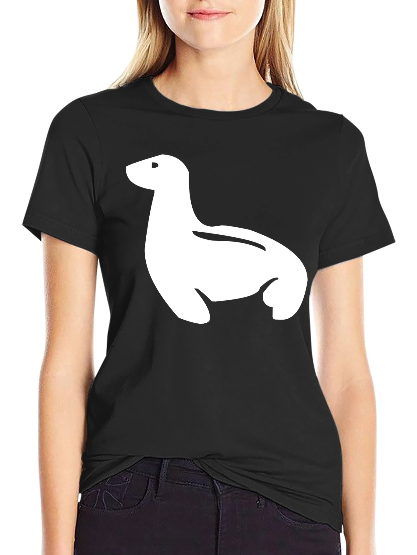 Seal Graphic Black T-Shirt