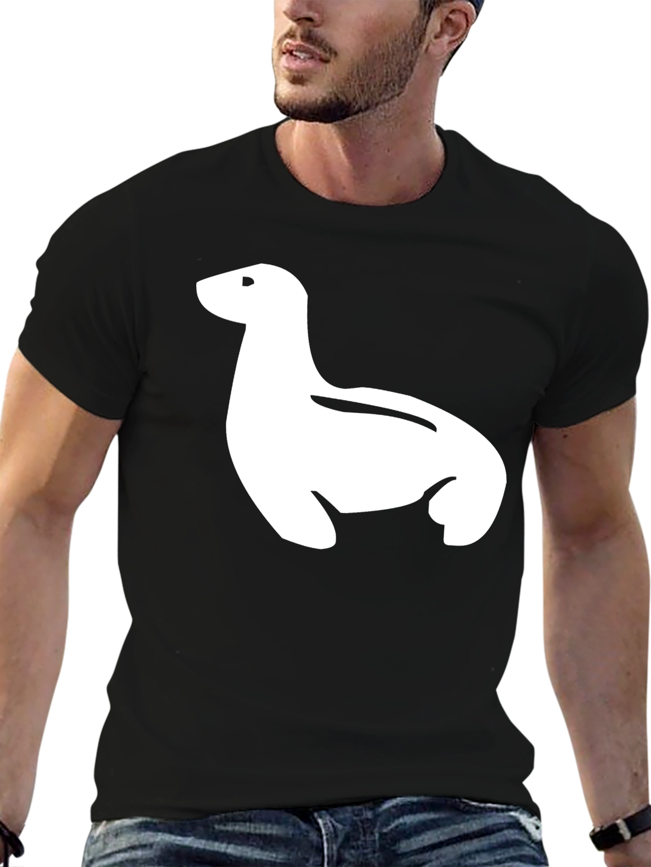 Seal Graphic Black T-Shirt