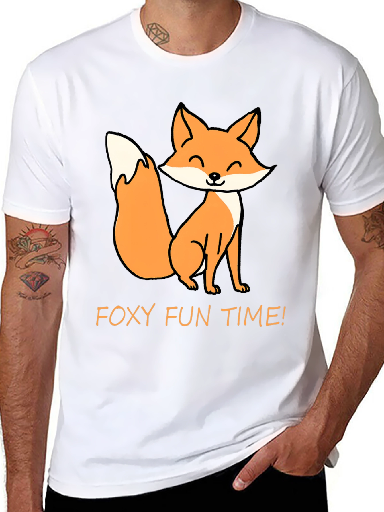 Foxy Fun Time T-Shirt - Cute Cartoon Fox Tee