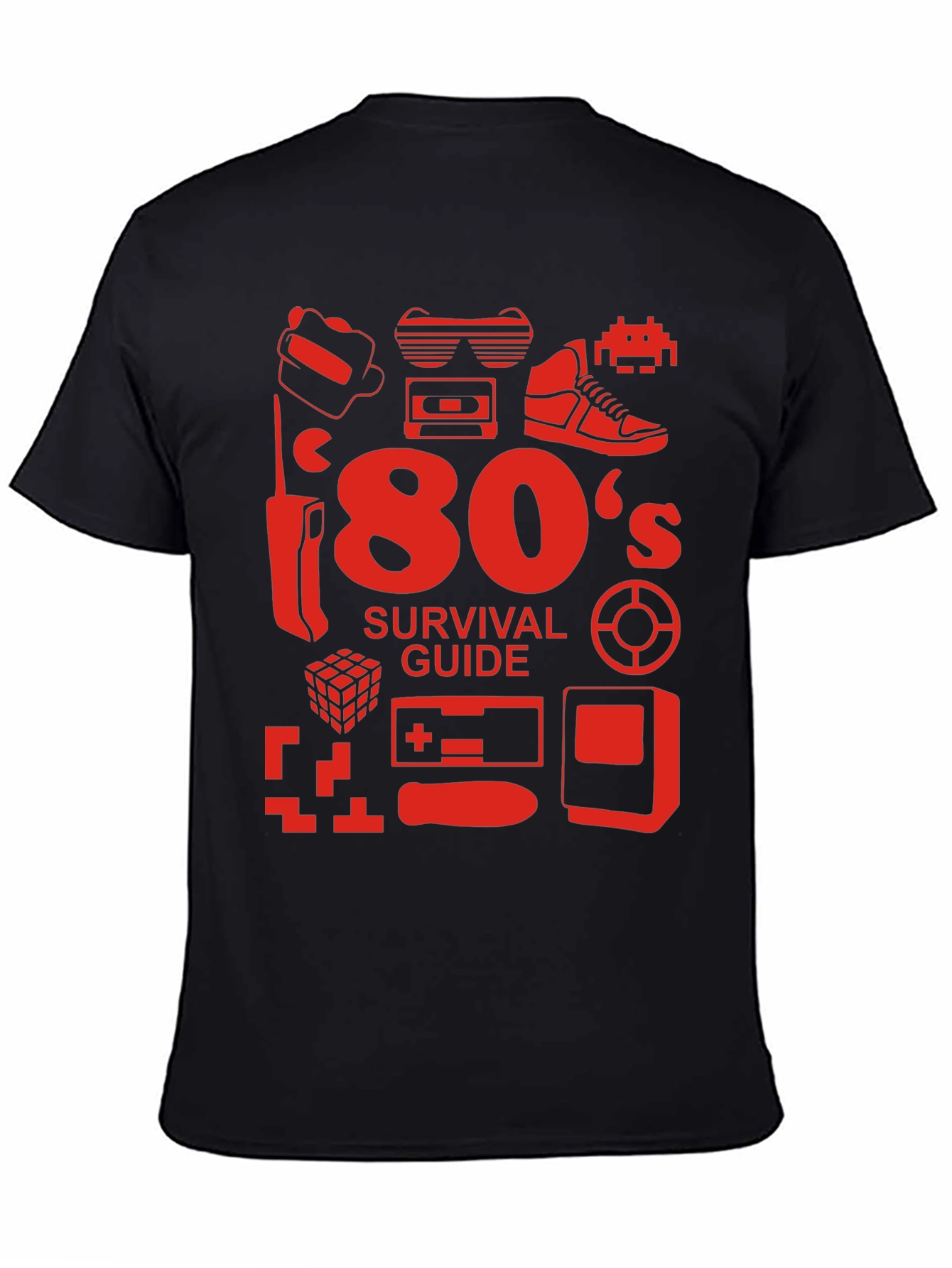 80s Survival Guide Black T-Shirt