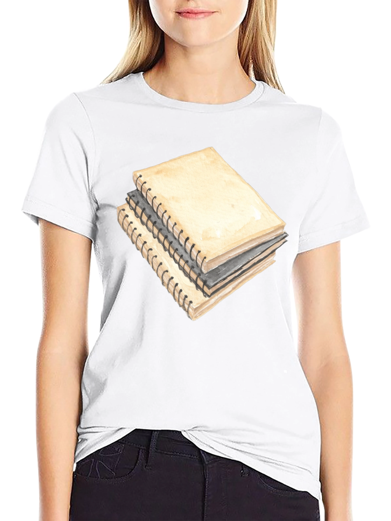 Notebook Stack Graphic Tee