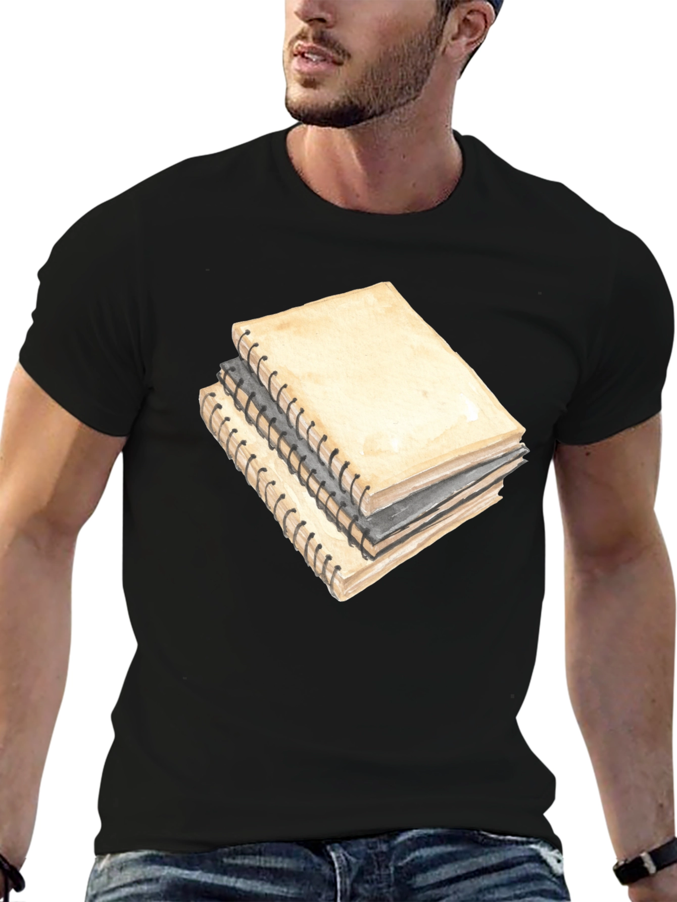Notebook Stack Graphic Tee
