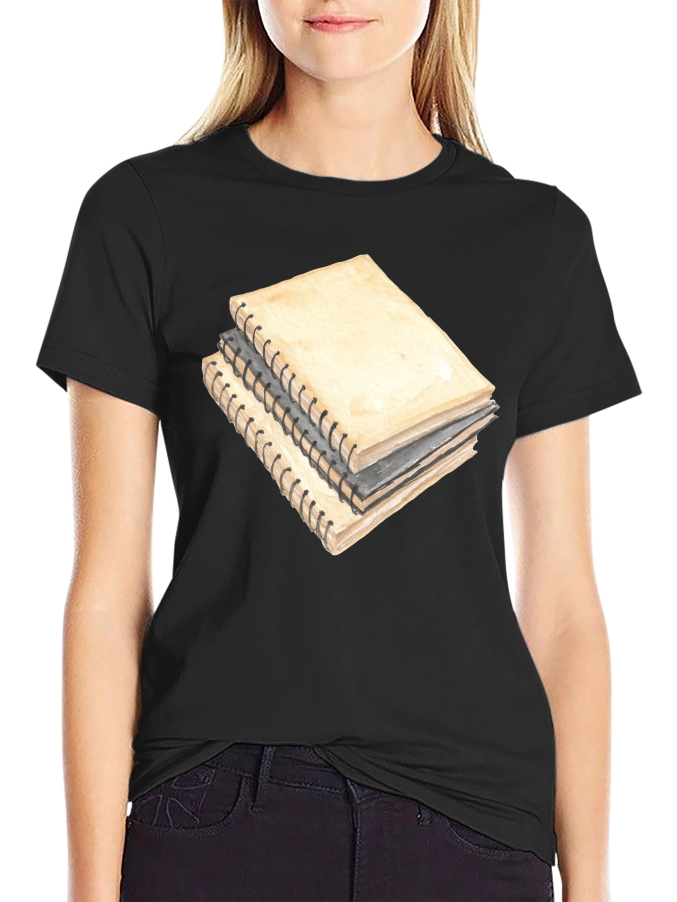Notebook Stack Graphic Tee