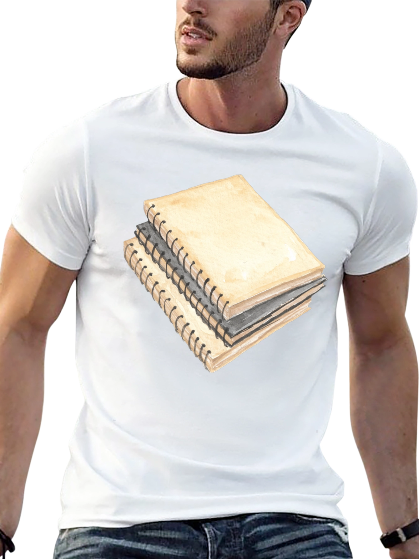 Notebook Stack Graphic Tee