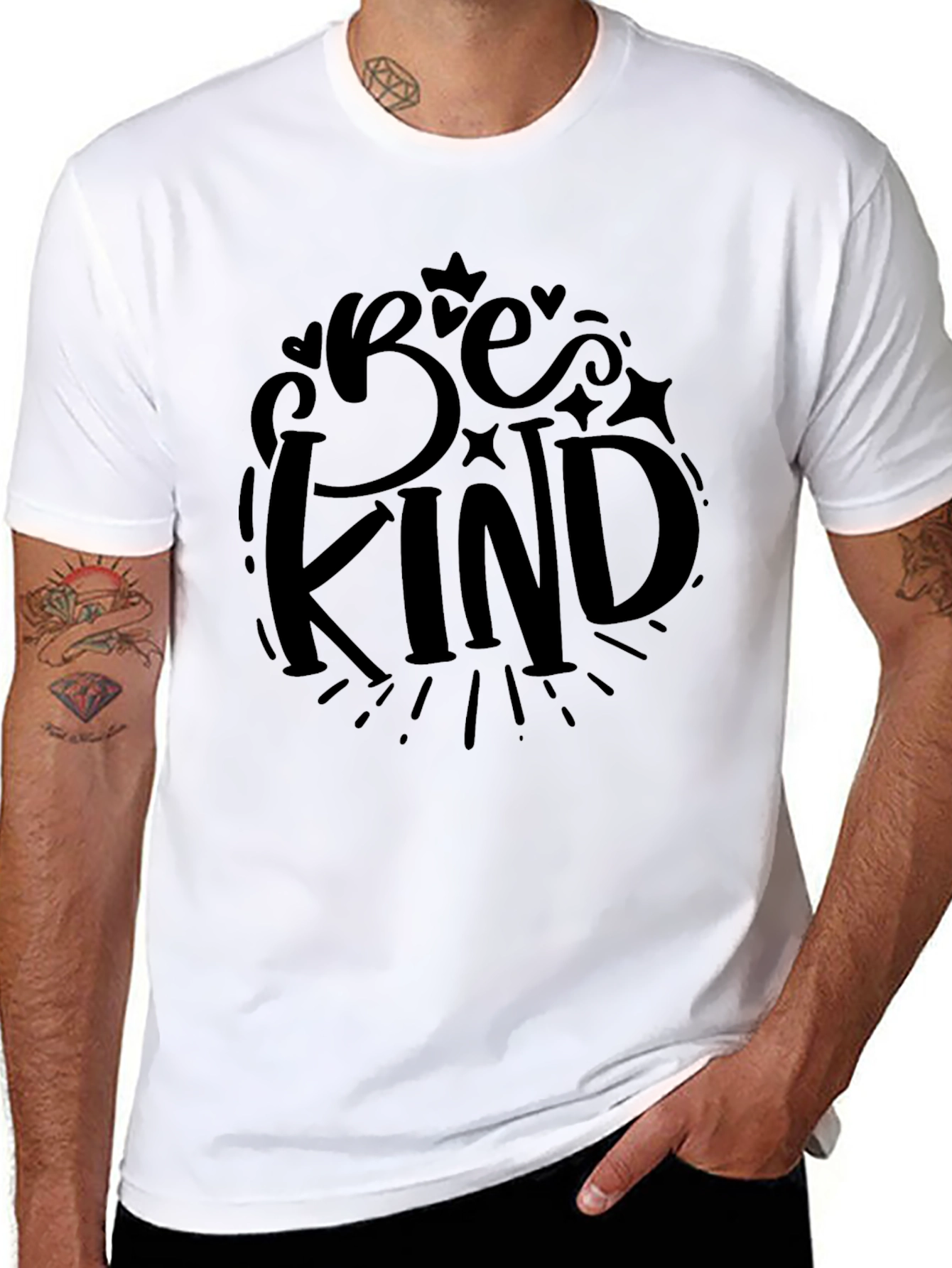 Be Kind Graphic Tee - Black Casual T-Shirt