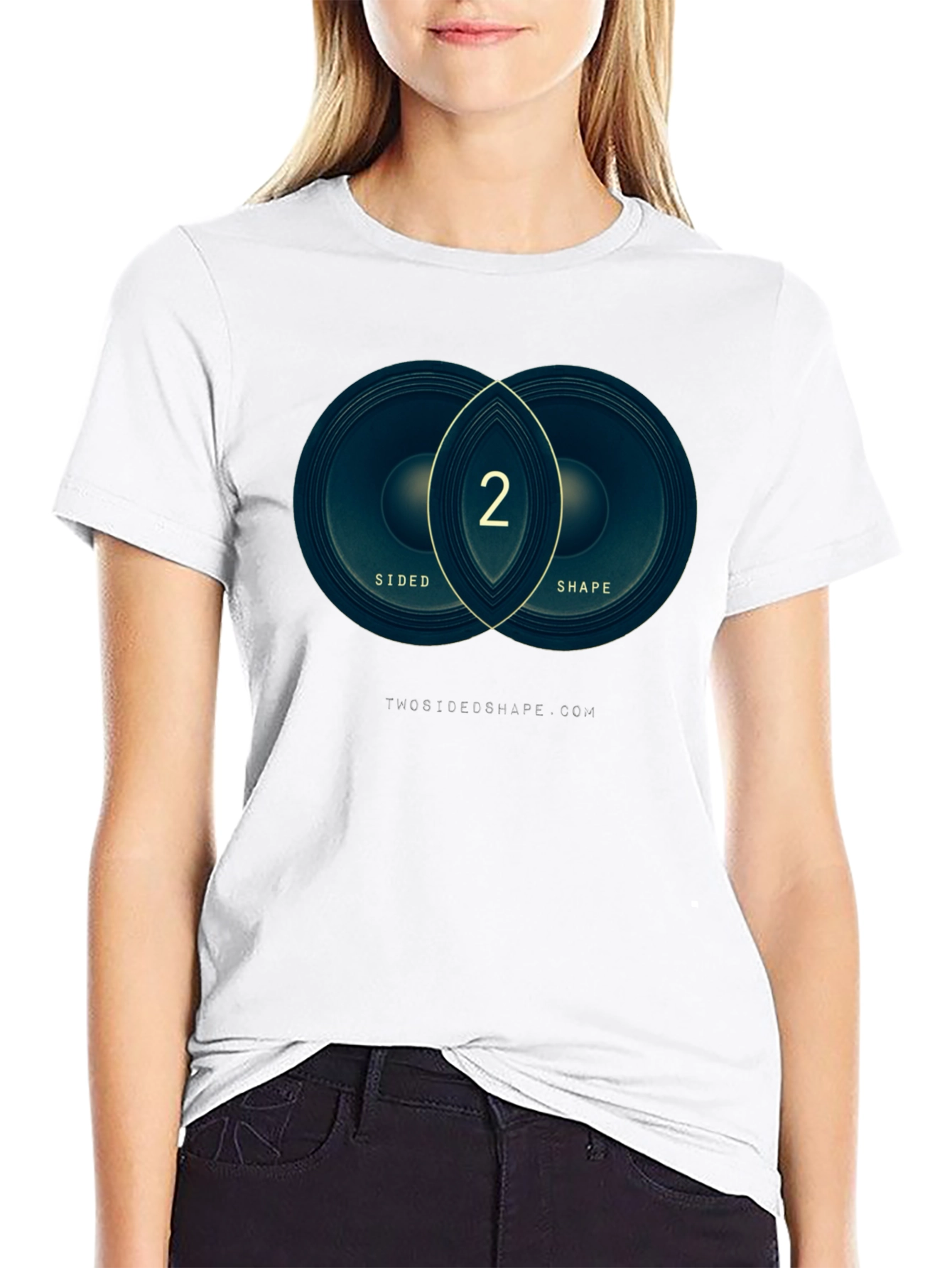 Two Sided Shape Graphic Tee - Modern Design