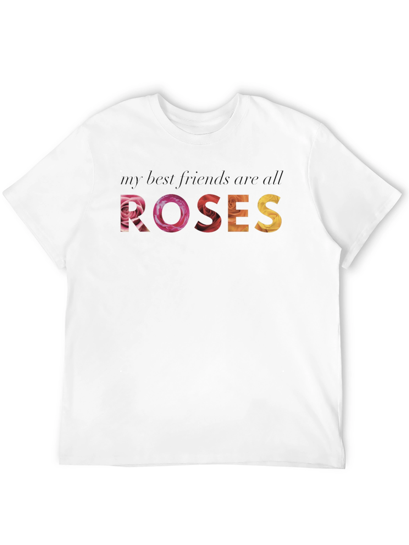 Floral Roses Graphic Tee - Soft Cotton Blend