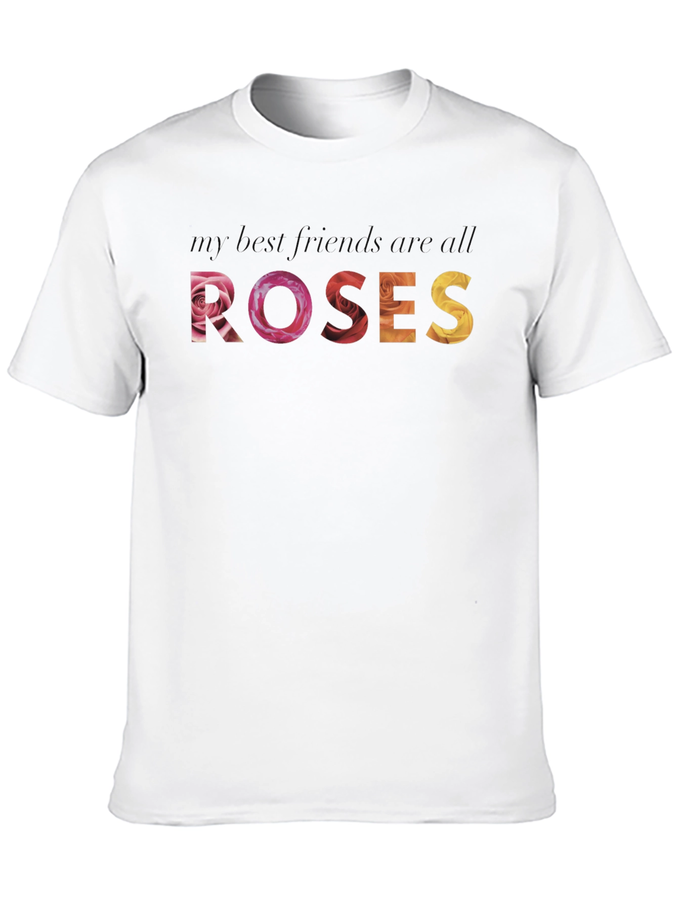 Floral Roses Graphic Tee - Soft Cotton Blend