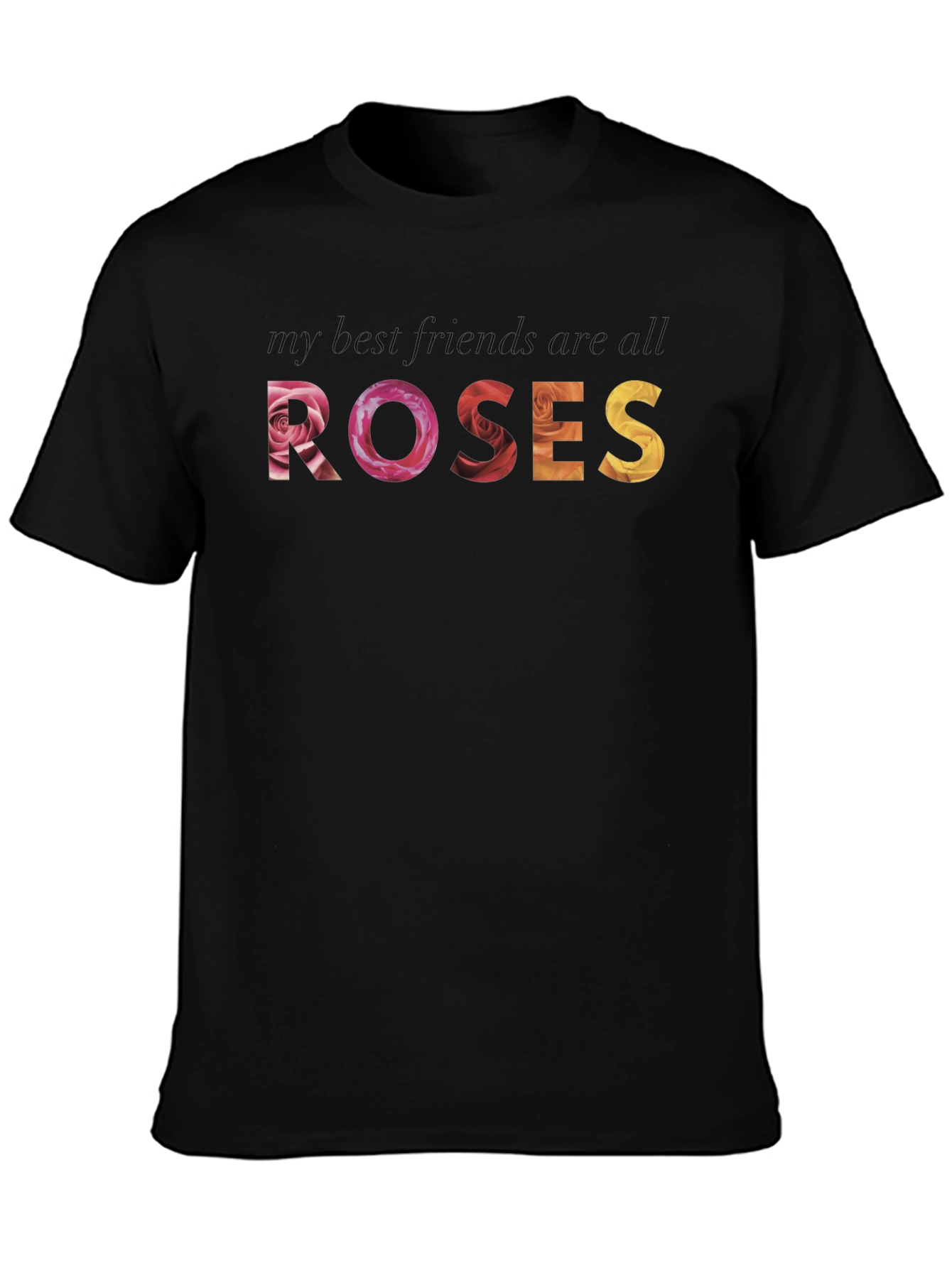 Floral Roses Graphic Tee - Soft Cotton Blend