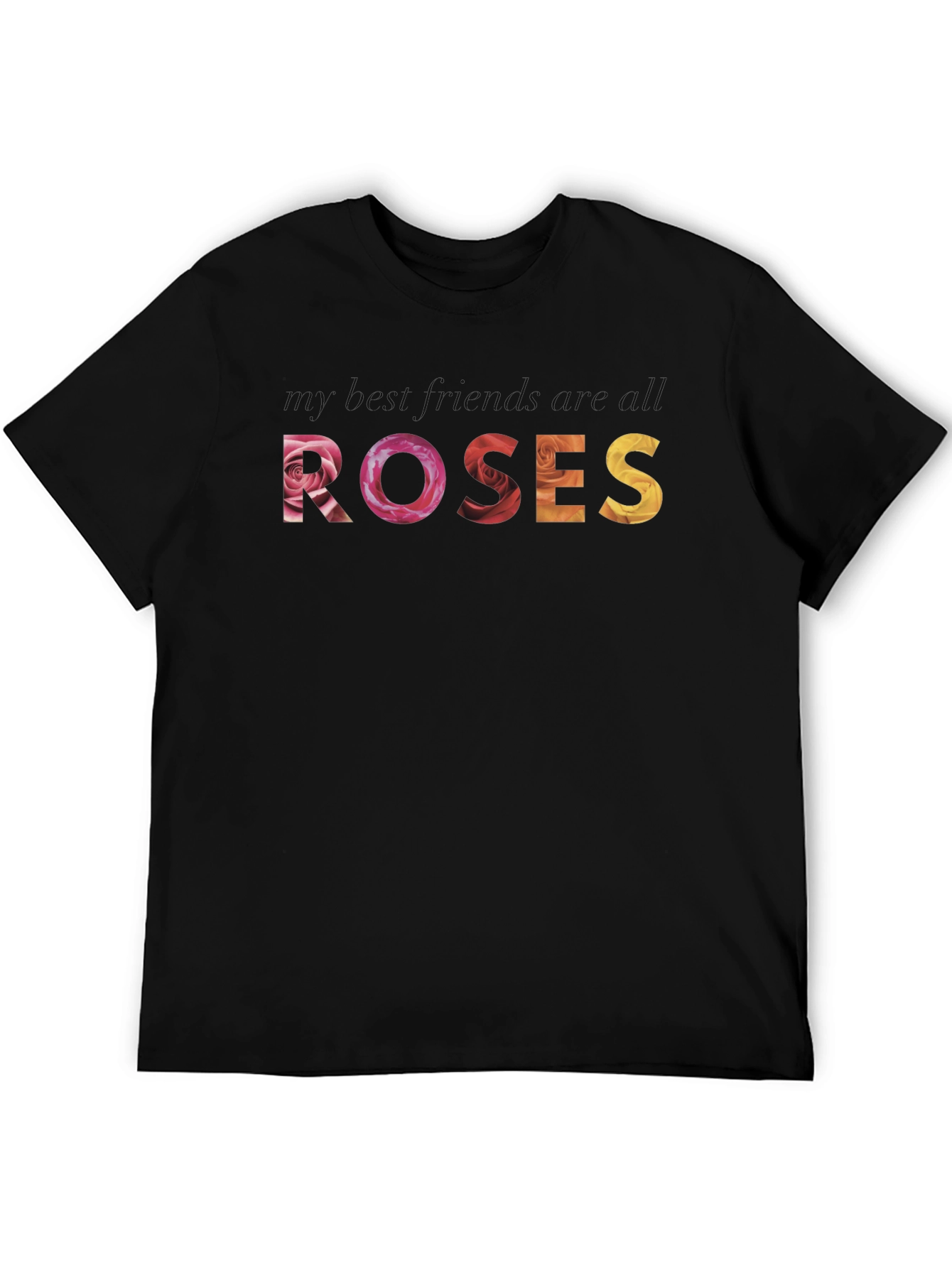 Floral Roses Graphic Tee - Soft Cotton Blend