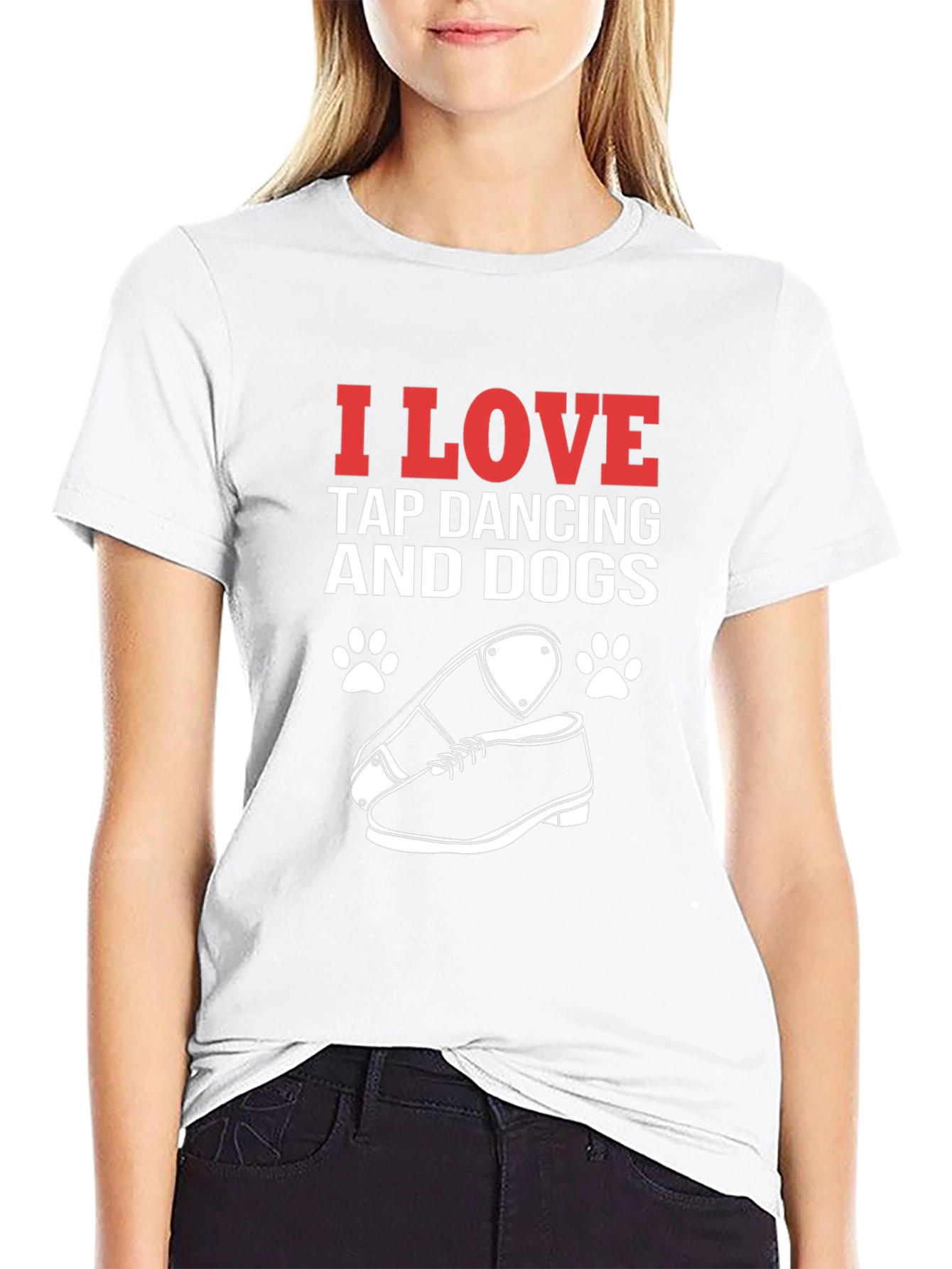 I Love Tap Dancing and Dogs Graphic Tee
