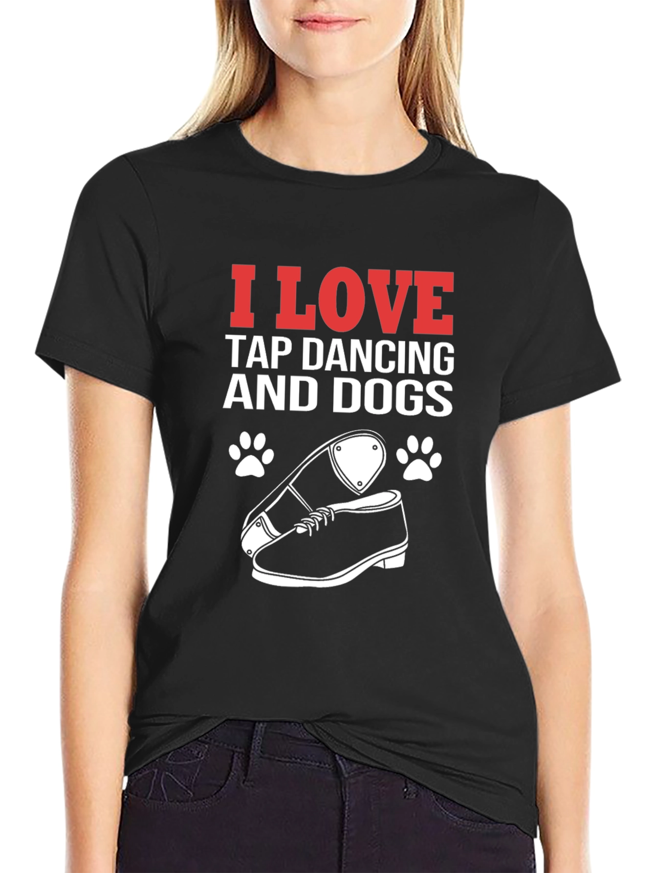 I Love Tap Dancing and Dogs Graphic Tee