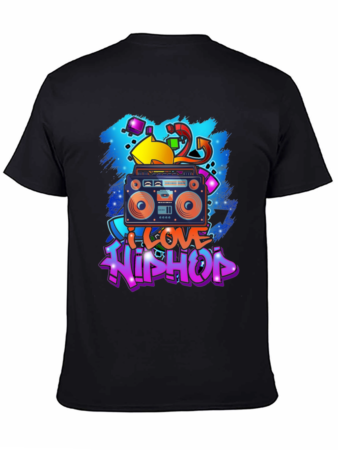 I Love Hip Hop Graphic T-Shirt - Boombox