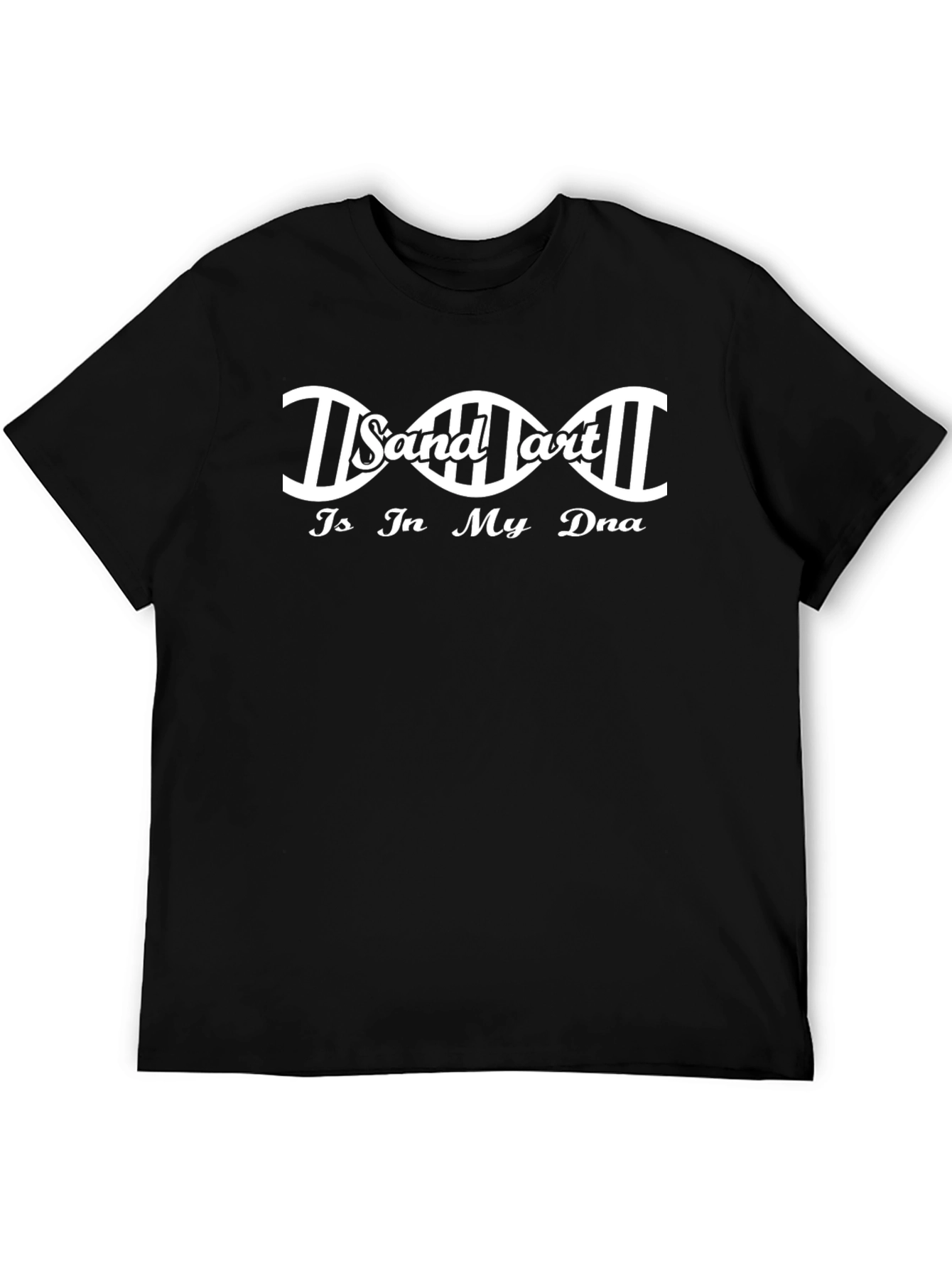 Sand Art DNA Graphic T-Shirt - Black