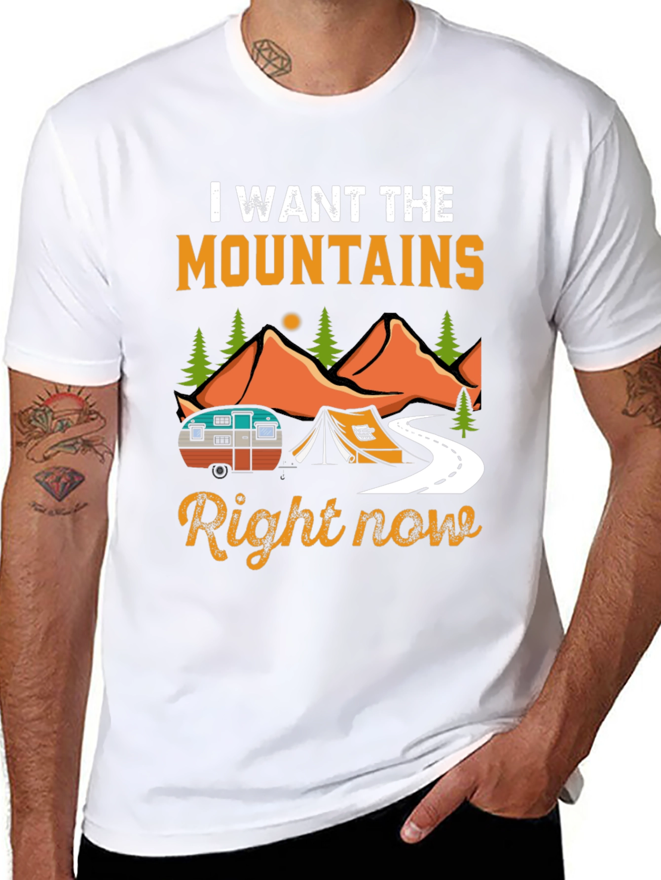 Mountains Calling Camping T-Shirt