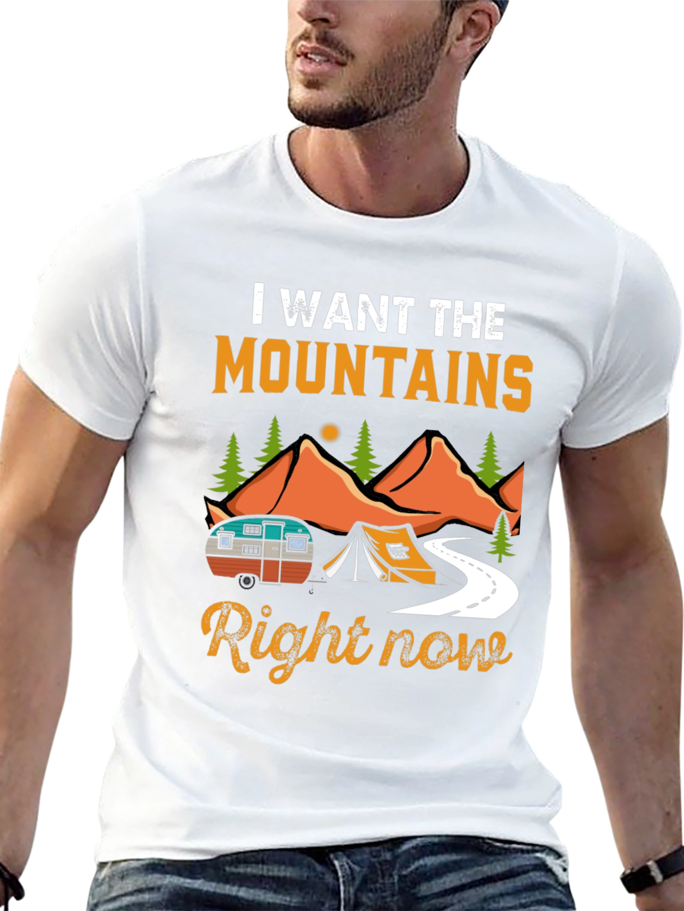 Mountains Calling Camping T-Shirt