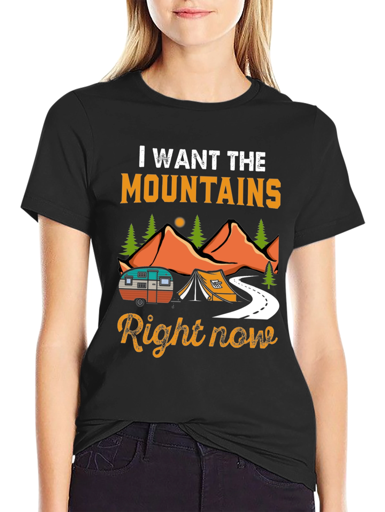 Mountains Calling Camping T-Shirt