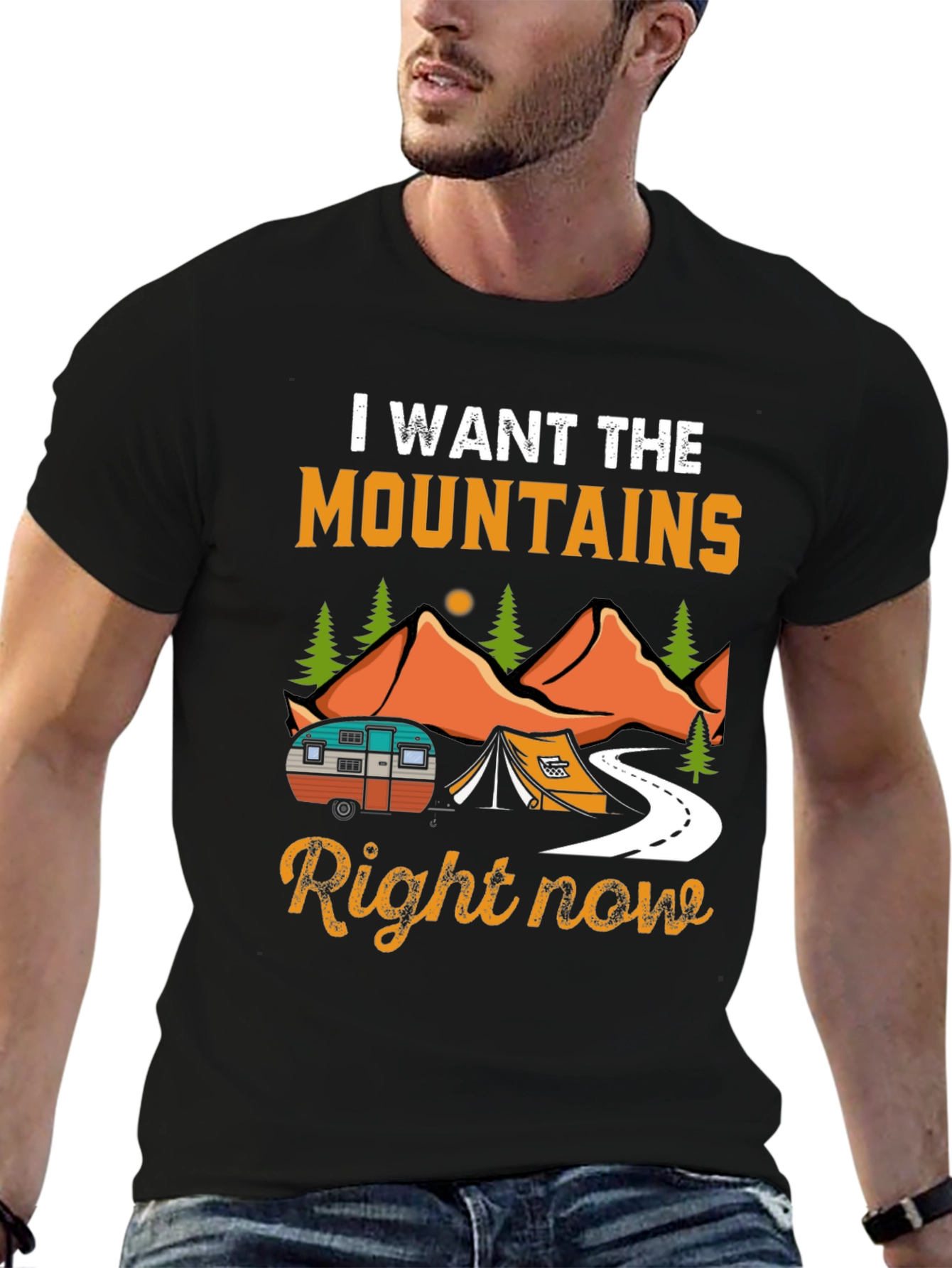 Mountains Calling Camping T-Shirt