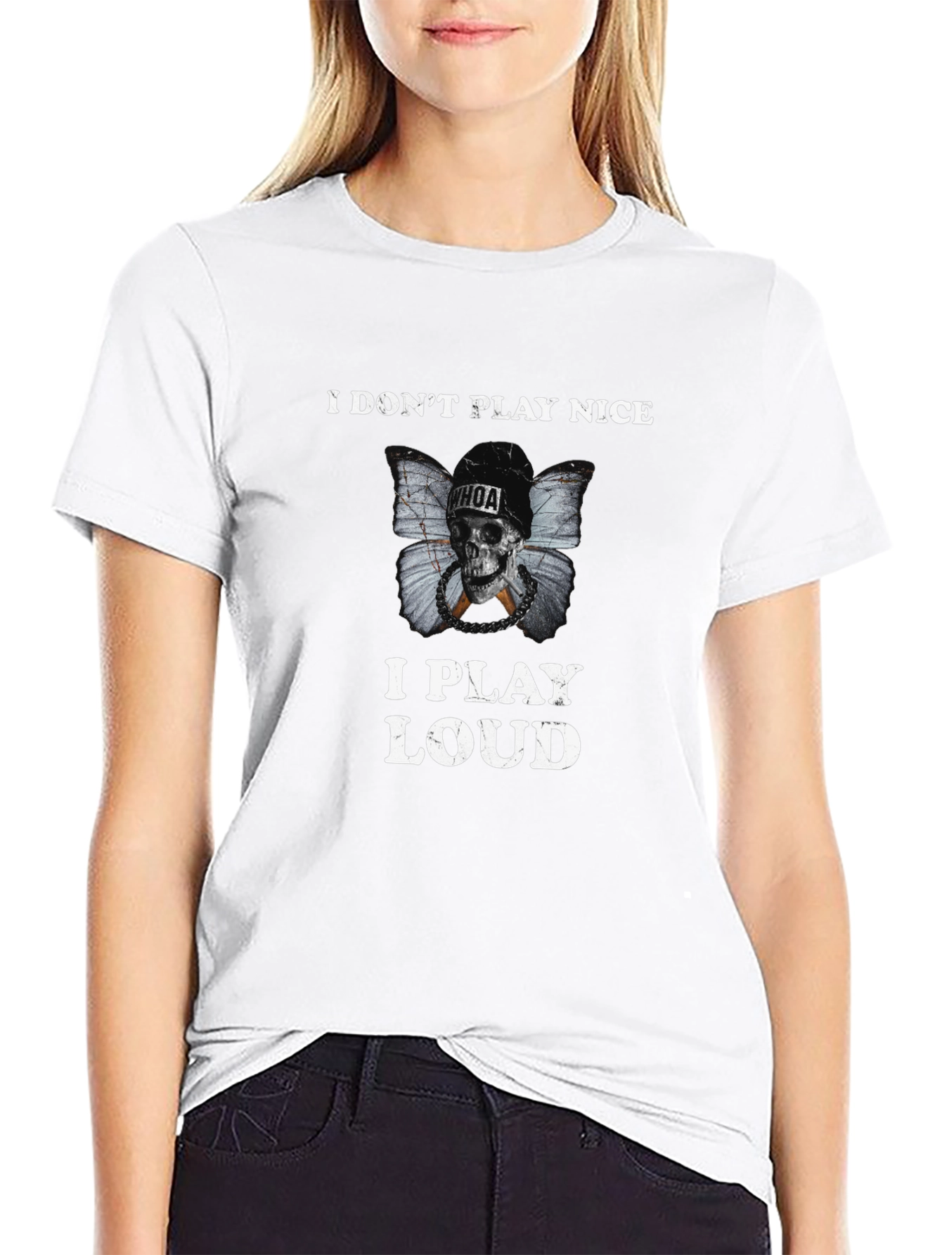 I Dont Play Nice I Play Loud Black T-Shirt