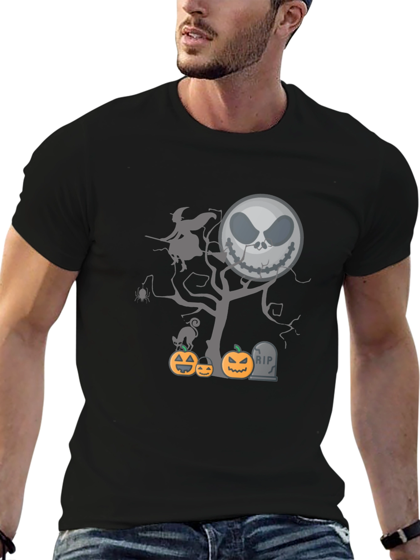 Halloween Nightmare T-Shirt Jack Skellington Moon