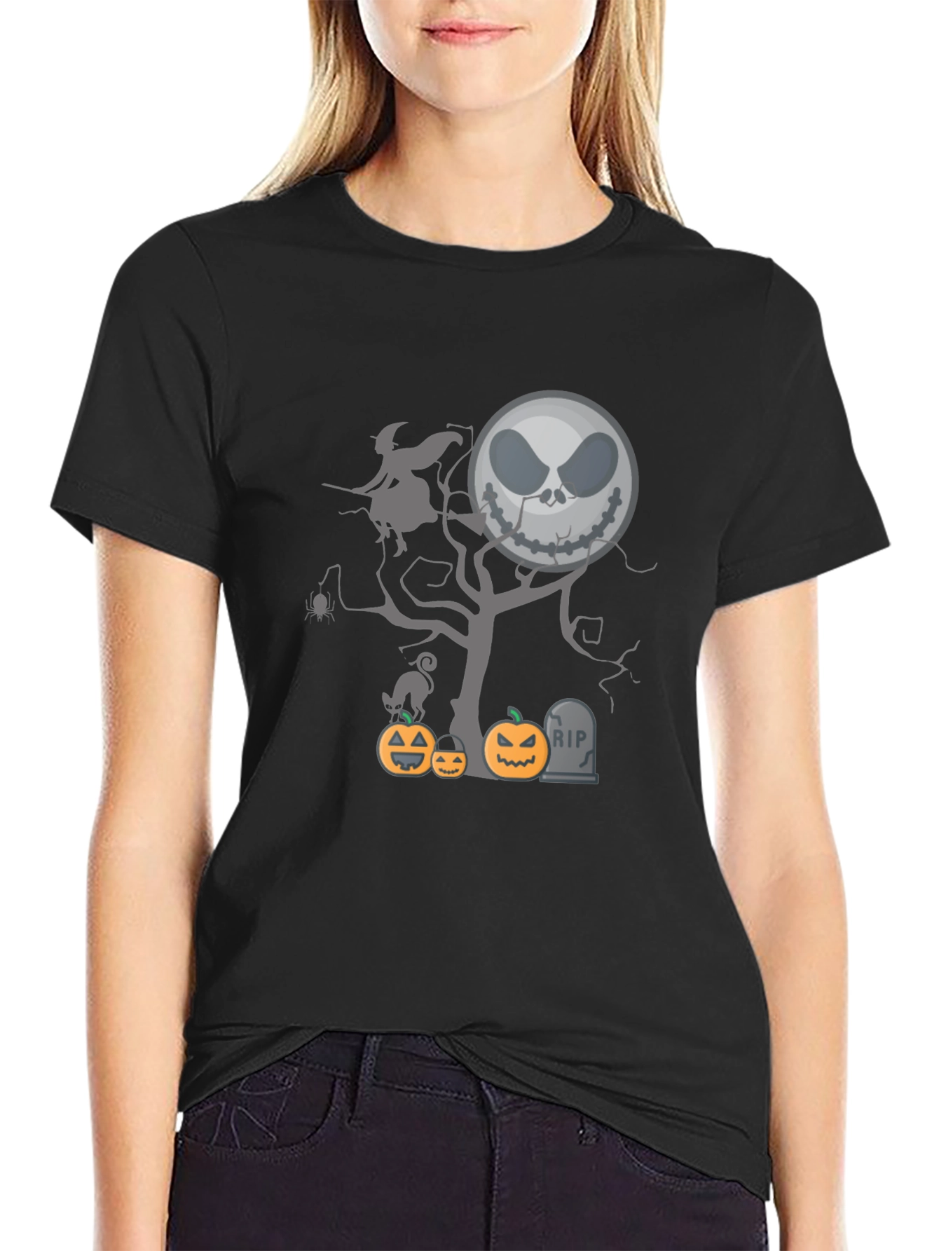Halloween Nightmare T-Shirt Jack Skellington Moon