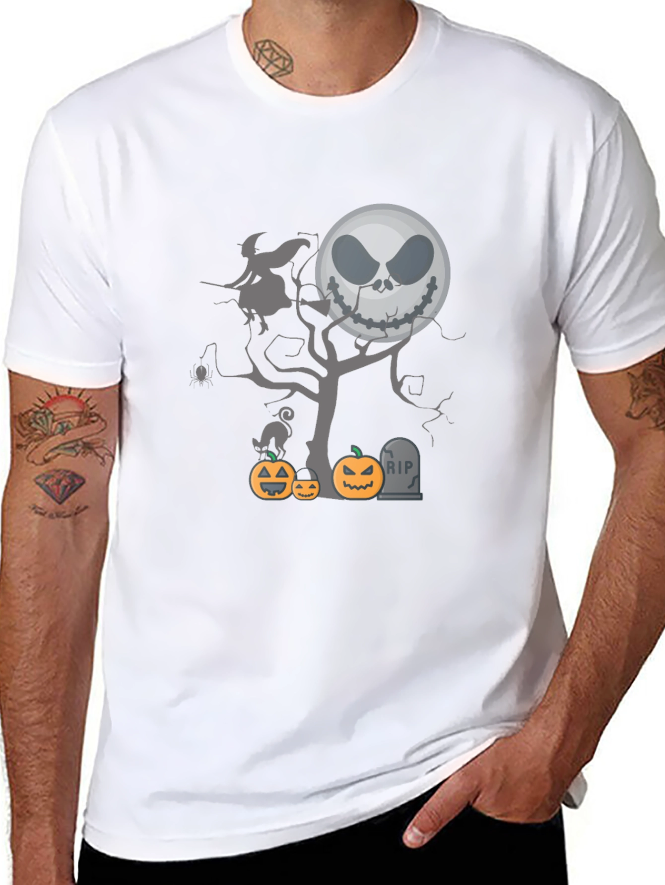 Halloween Nightmare T-Shirt Jack Skellington Moon