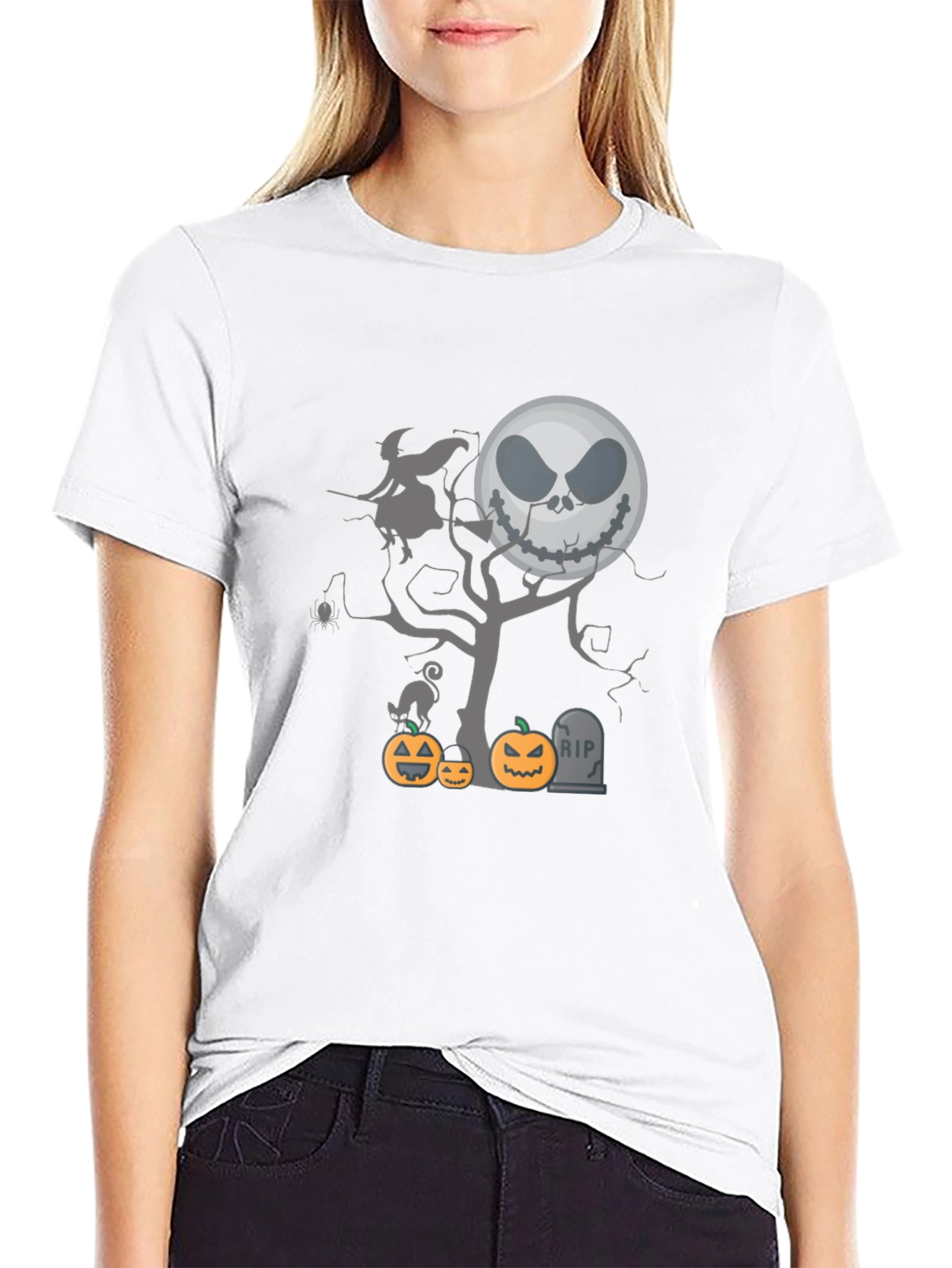 Halloween Nightmare T-Shirt Jack Skellington Moon