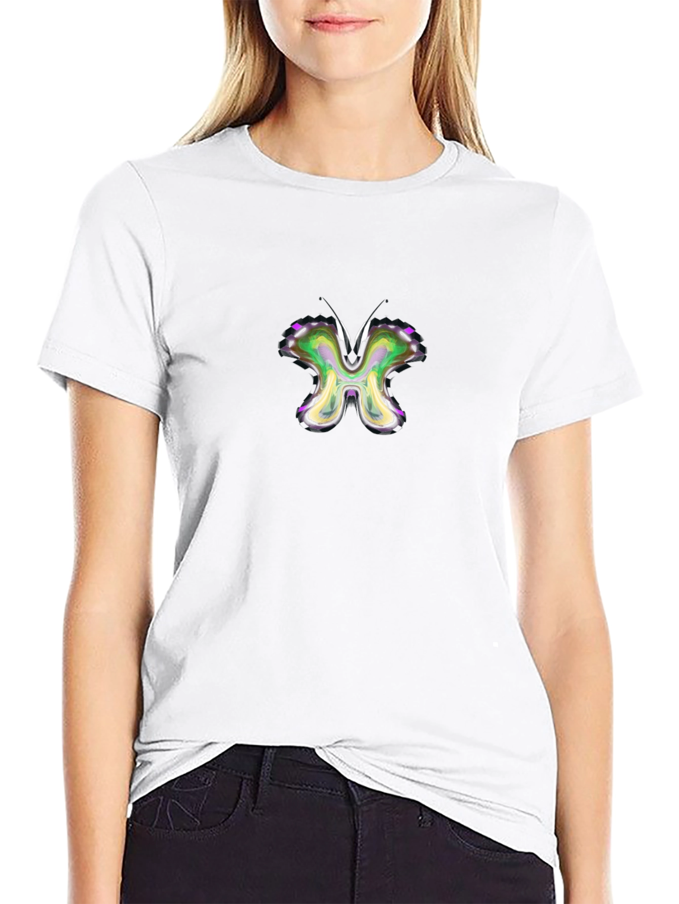 Butterfly Graphic Black Tee