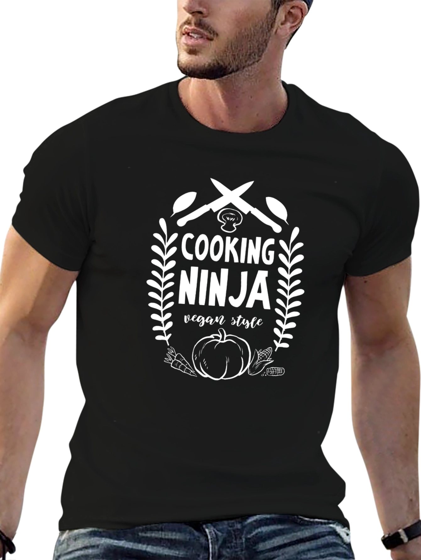 Vegan Cooking Ninja Graphic T-Shirt