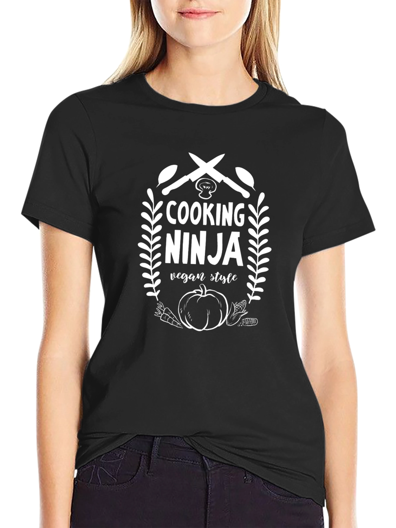 Vegan Cooking Ninja Graphic T-Shirt