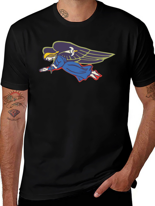 Angel Wing Graphic Black T-Shirt