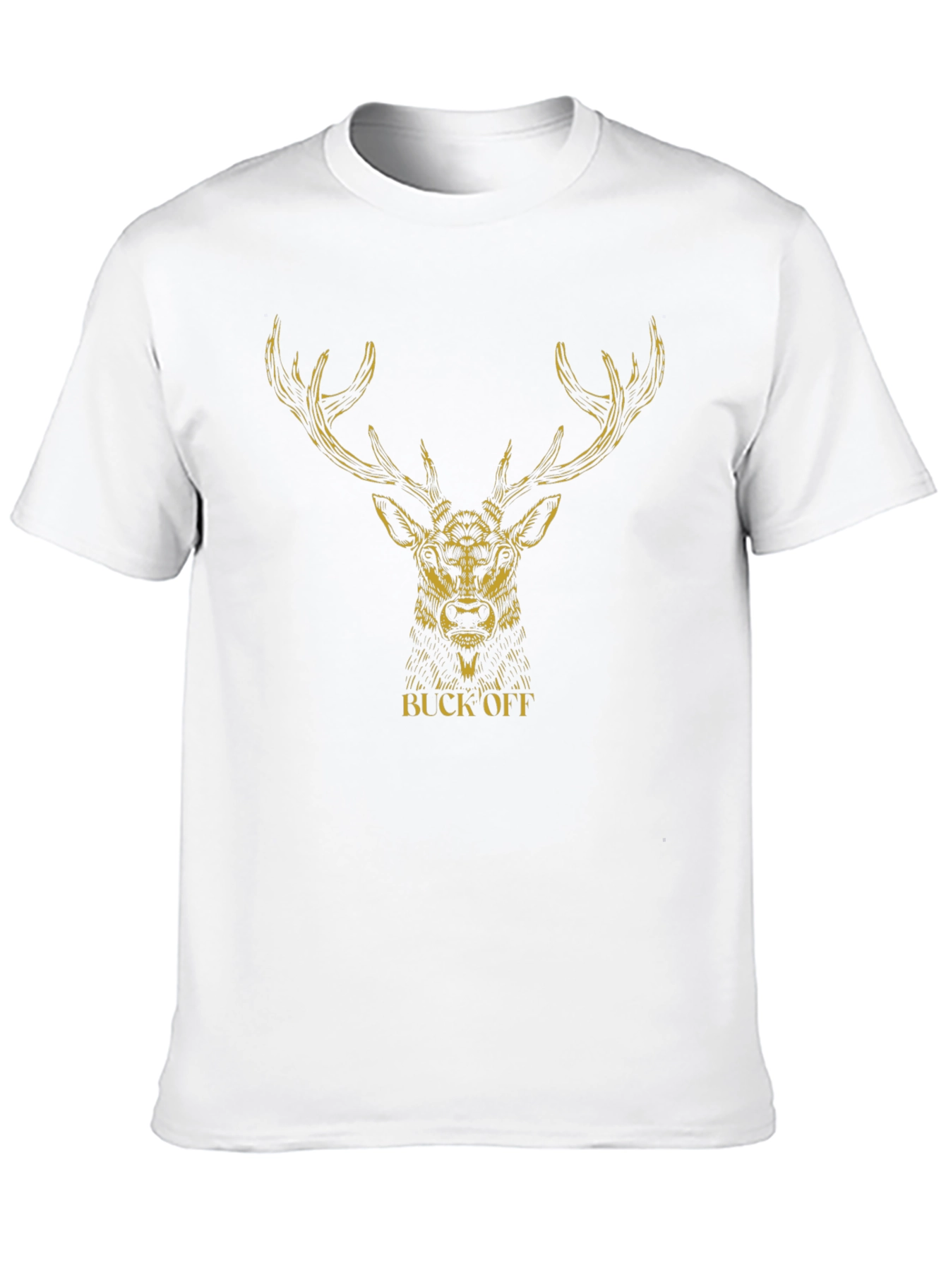 Buck Off Graphic Tee - Black Cotton T-Shirt