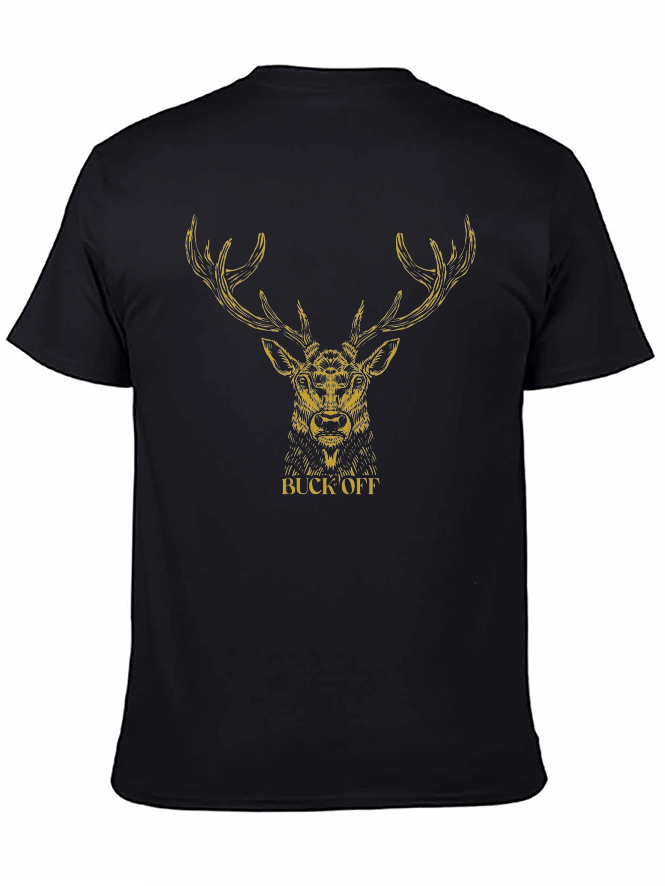 Buck Off Graphic Tee - Black Cotton T-Shirt