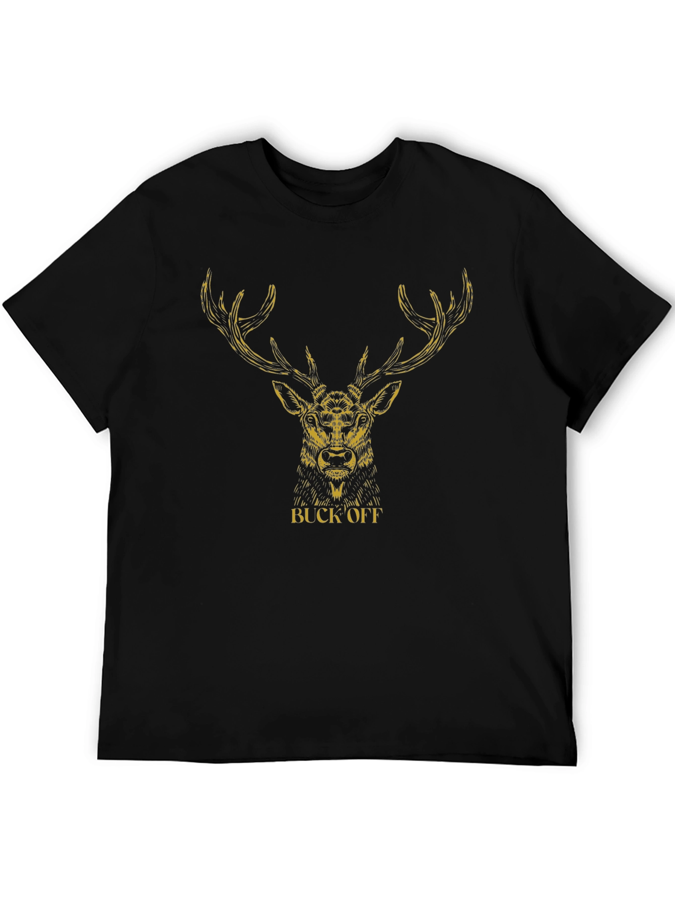 Buck Off Graphic Tee - Black Cotton T-Shirt